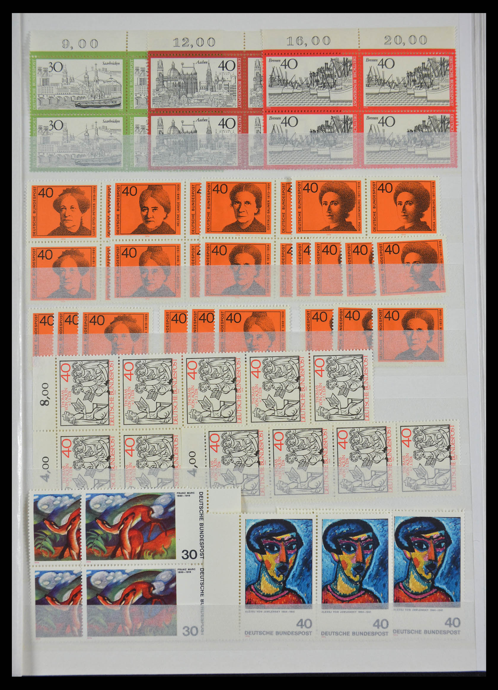 28379 047 - 28379 Bundespost 1958-2000 MNH stock.