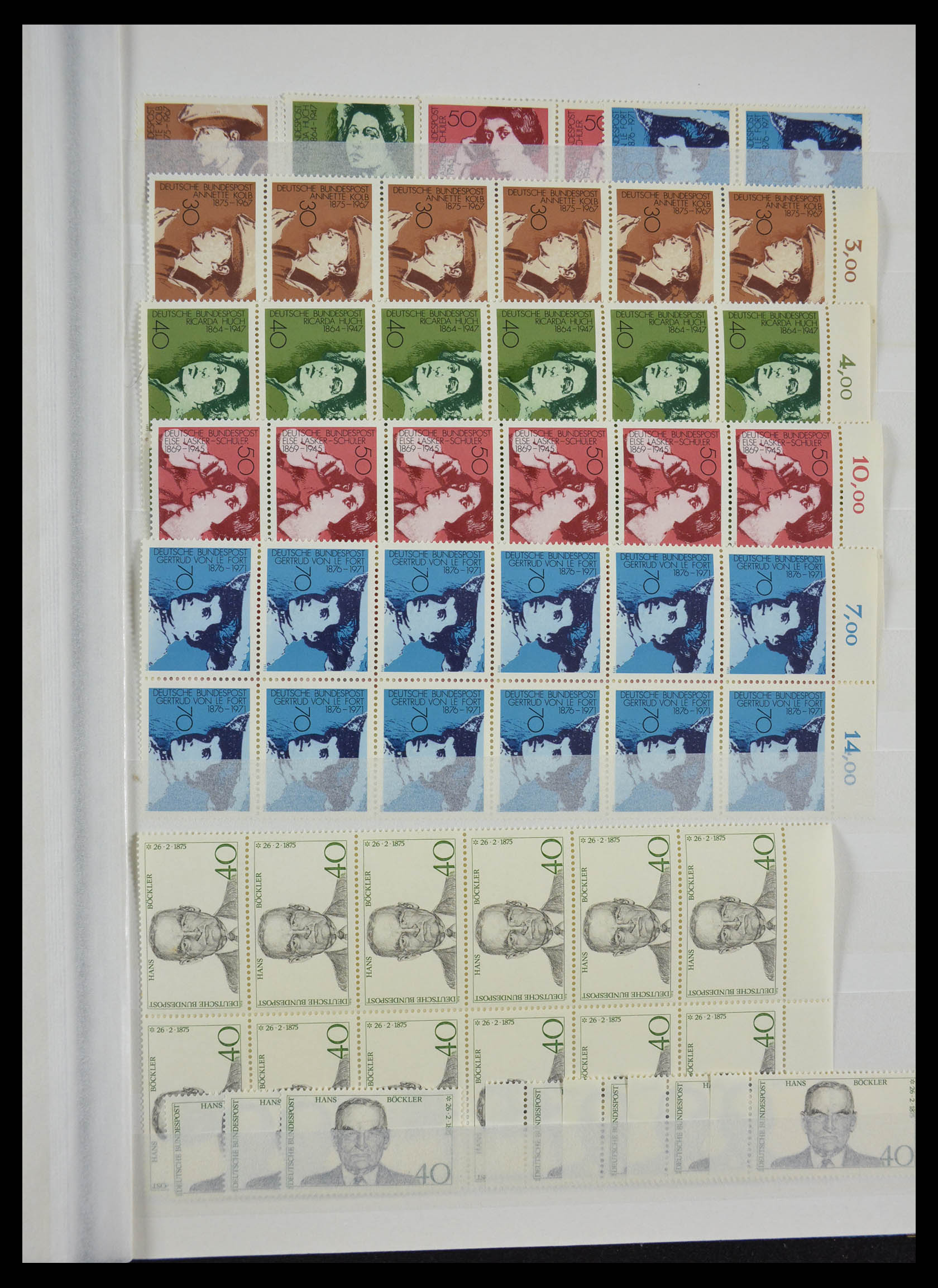 28379 053 - 28379 Bundespost 1958-2000 postfrisse stock.