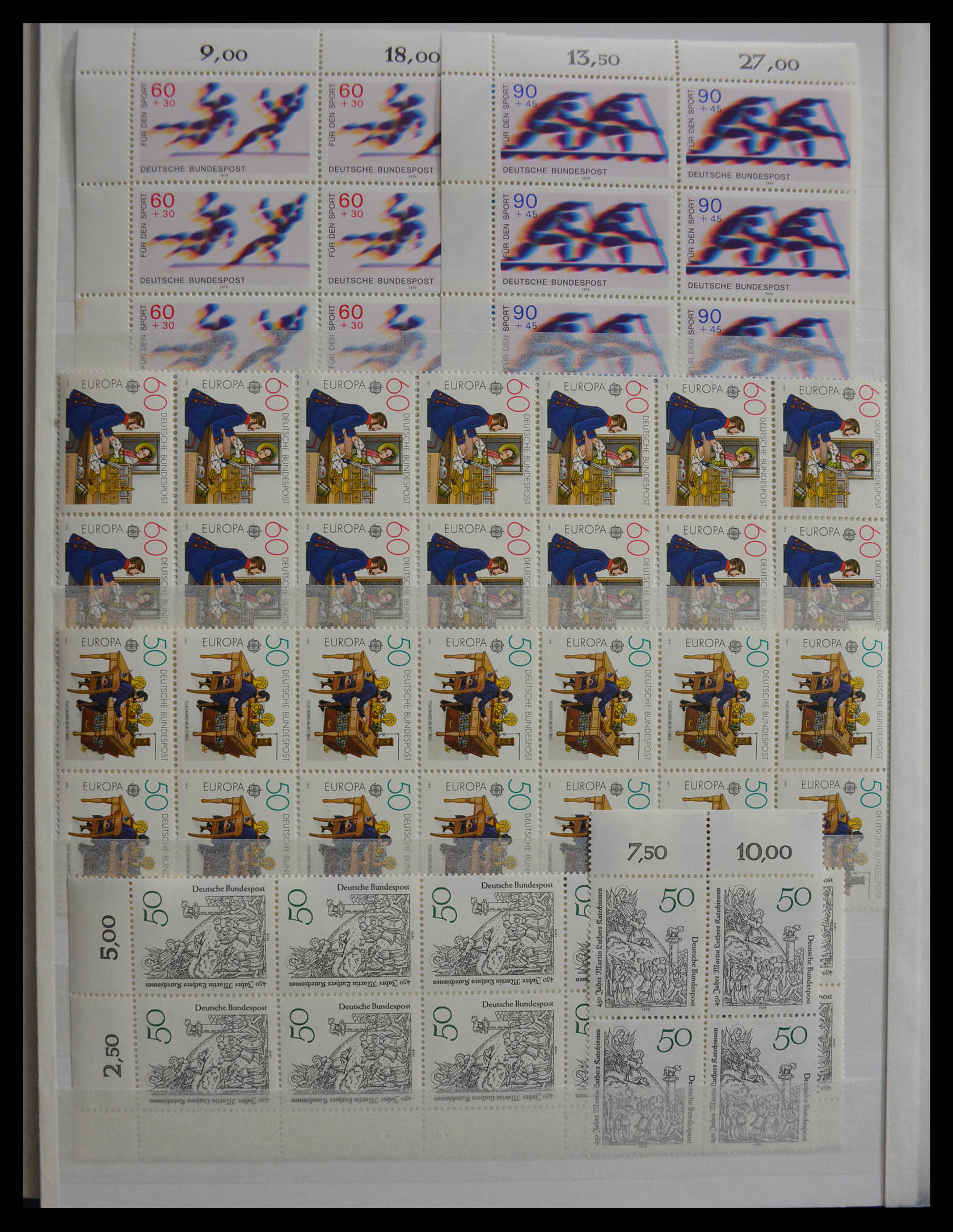 28379 080 - 28379 Bundespost 1958-2000 MNH stock.