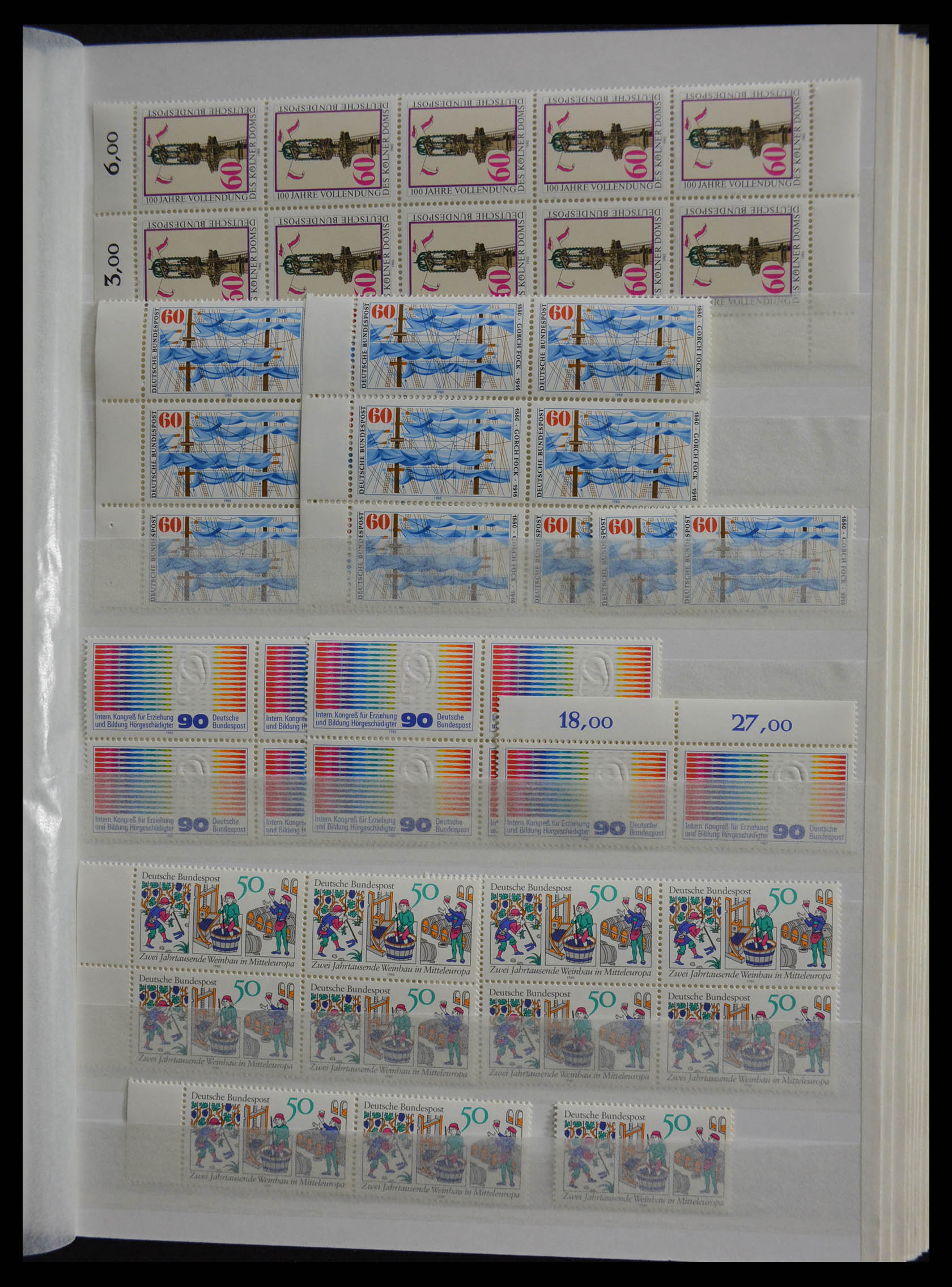 28379 091 - 28379 Bundespost 1958-2000 postfrisse stock.