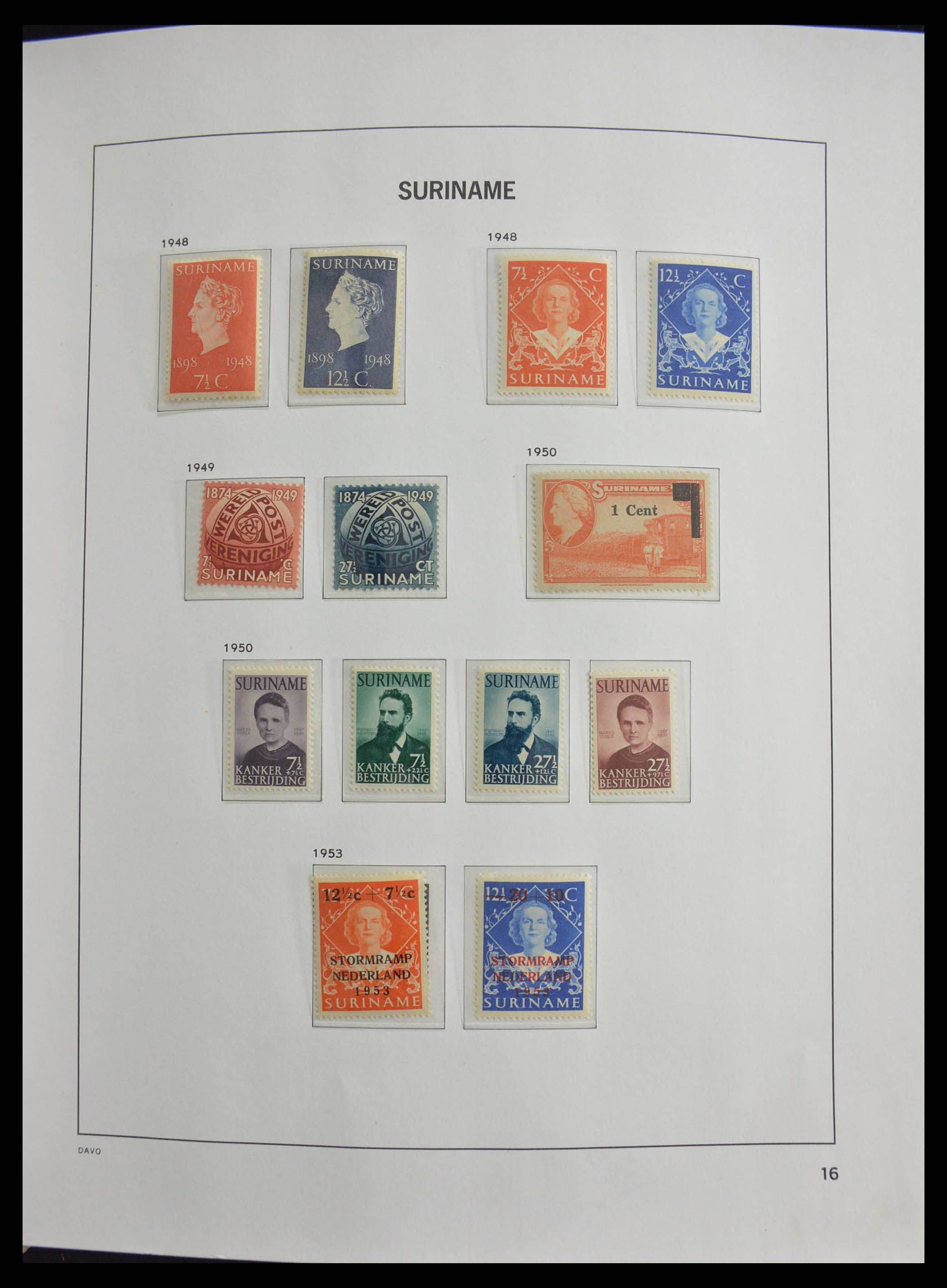 28410 016 - 28410 Suriname 1873-1975.