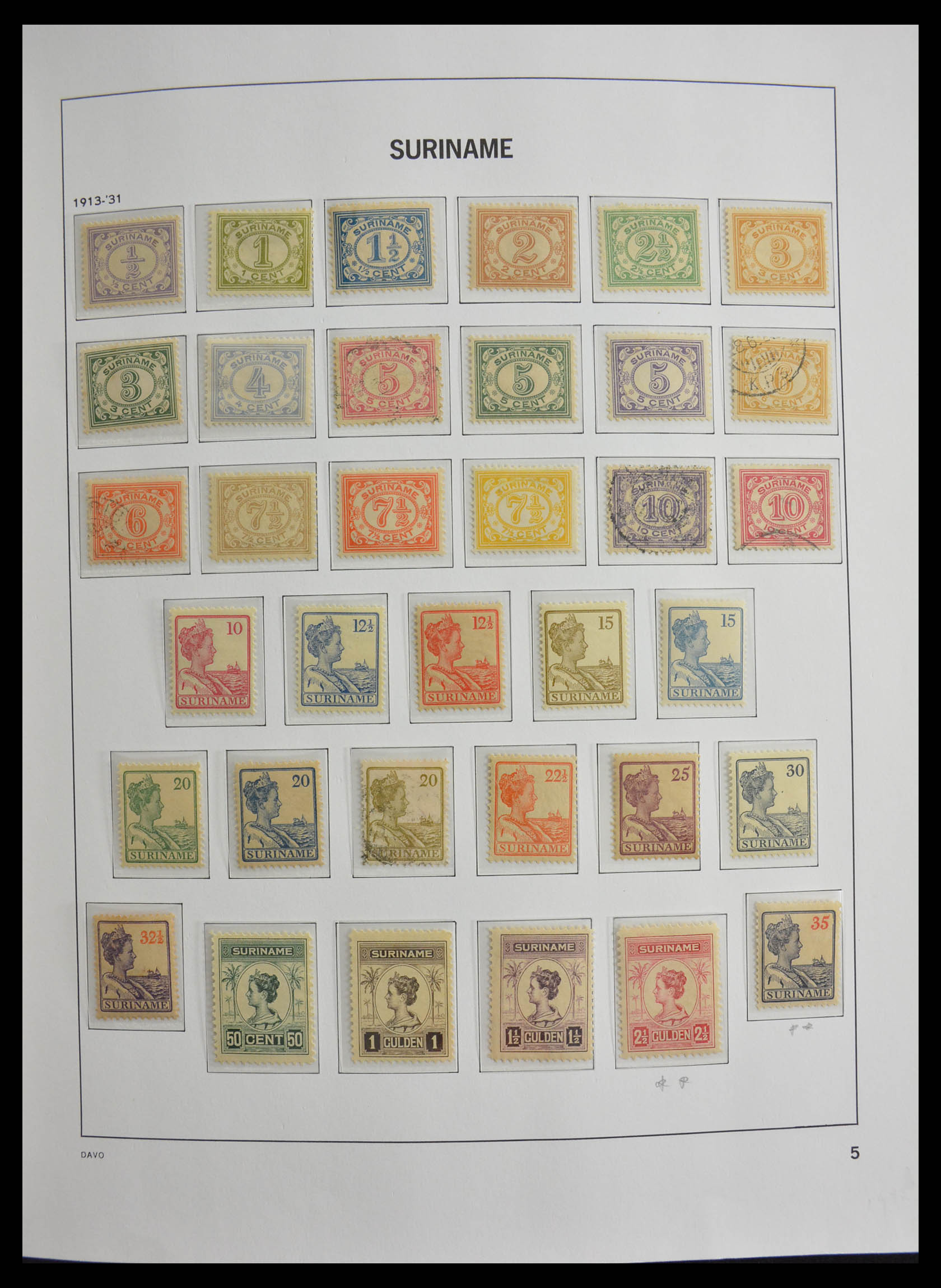 28411 005 - 28411 Surinam 1873-1975.
