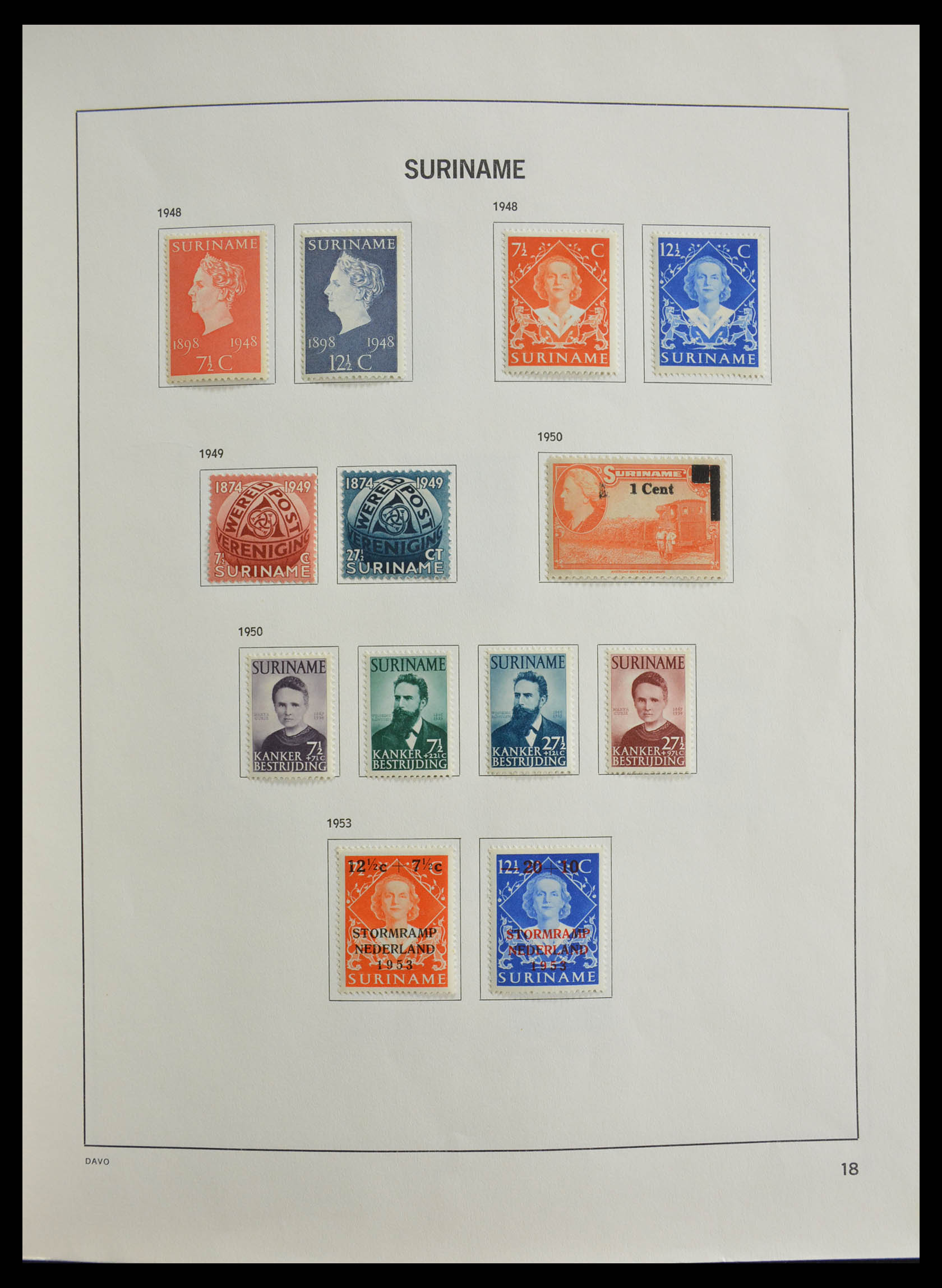 28411 020 - 28411 Suriname 1873-1975.