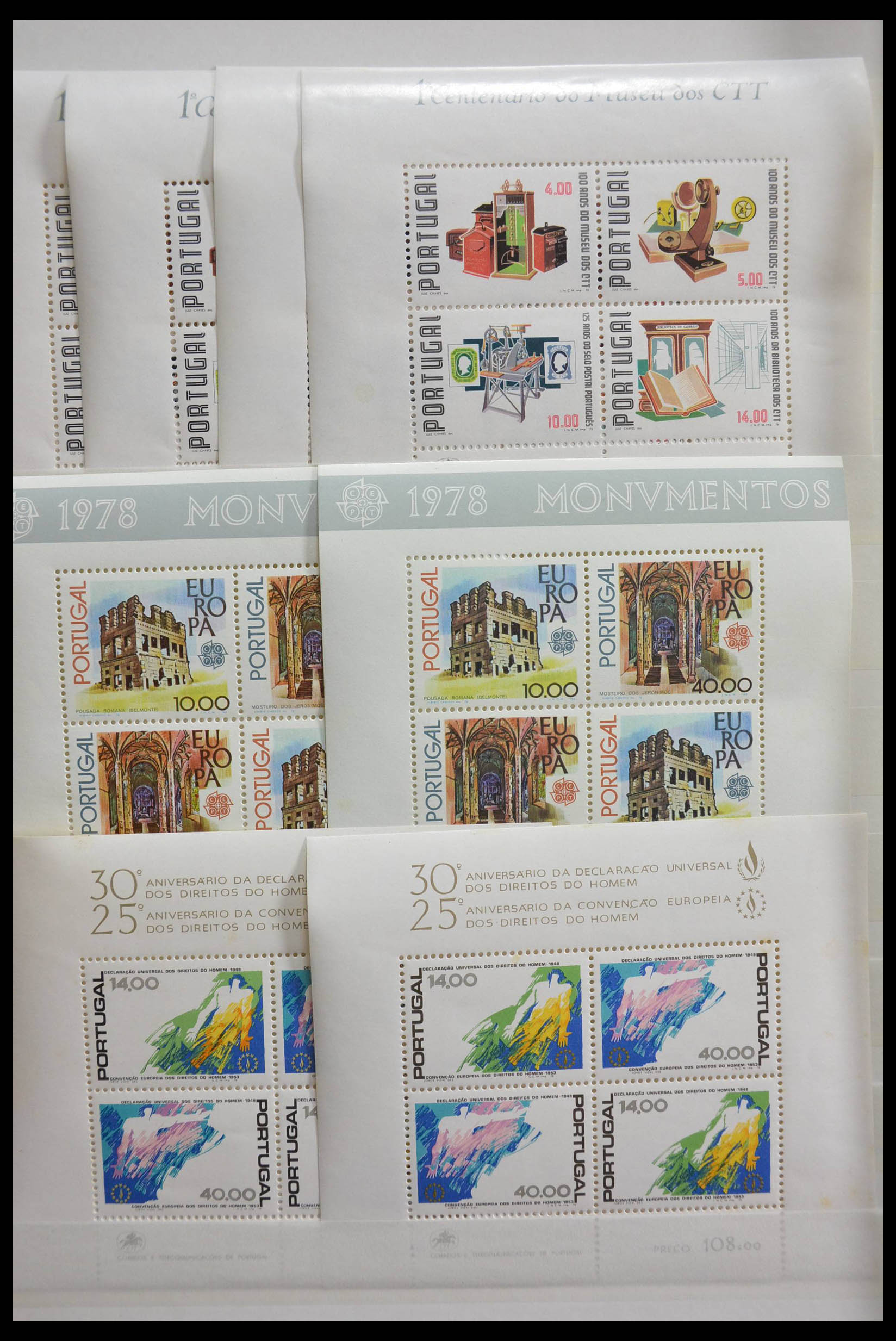 28540 088 - 28540 Portugal souvenir sheets.