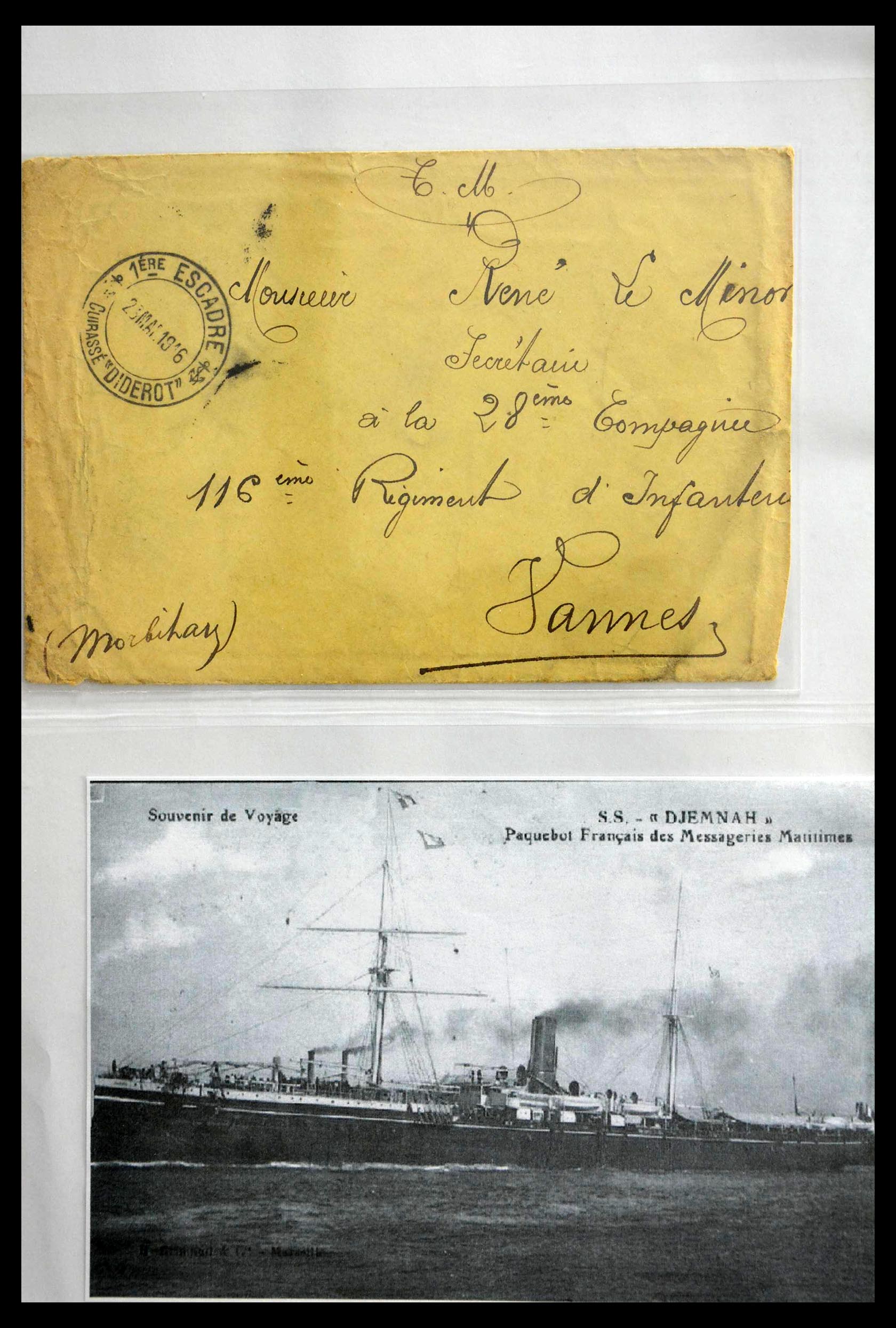 28695 063 - 28695 Frankrijk scheepspost.