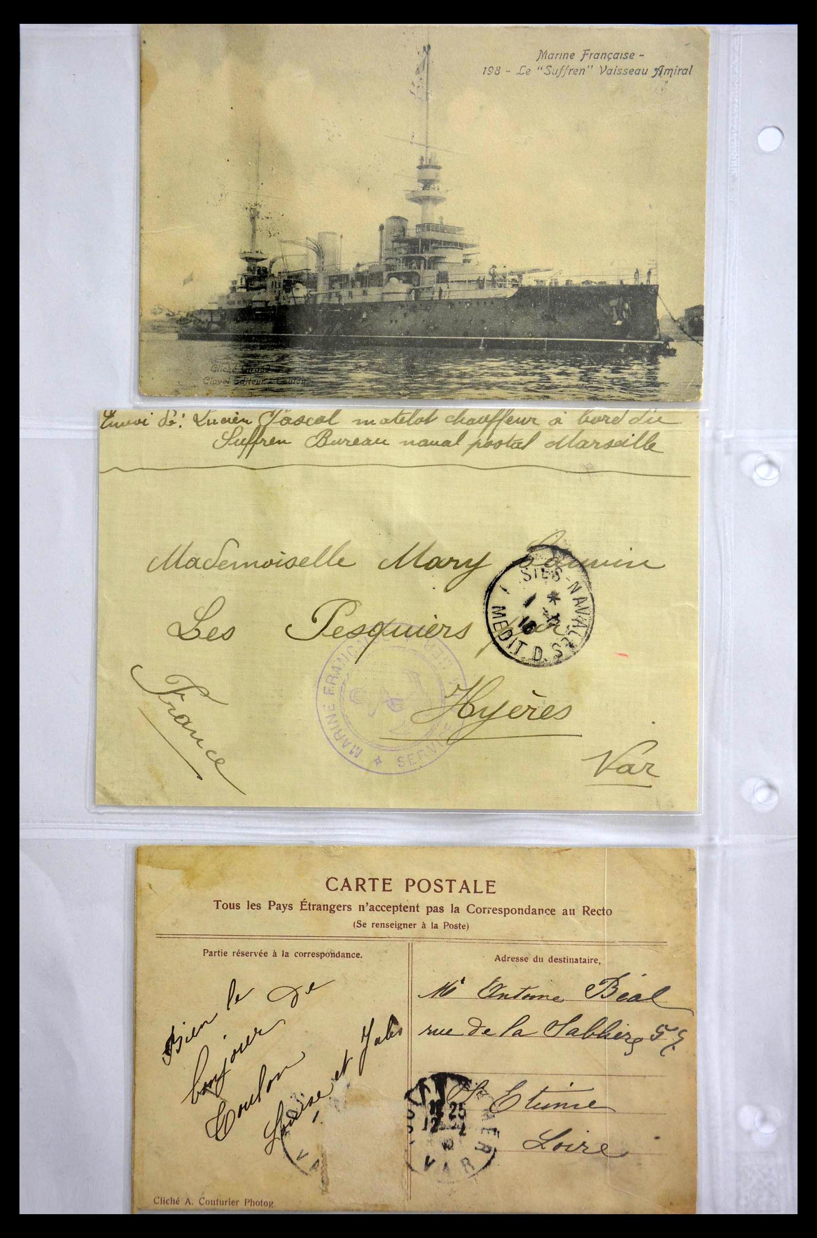 28695 145 - 28695 Frankrijk scheepspost.