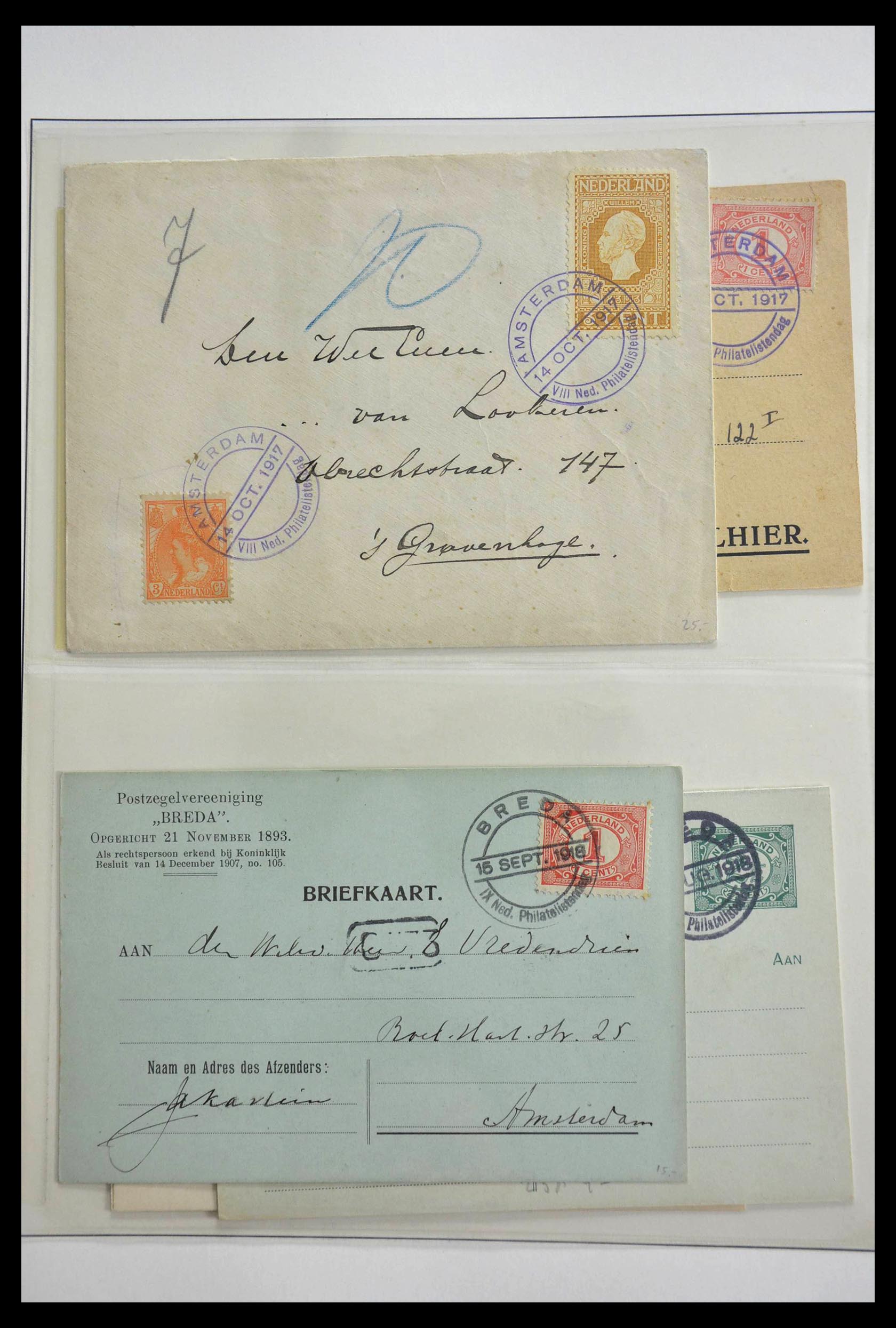 28783 004 - 28783 Netherlands commemorative cancels 1906-1934.