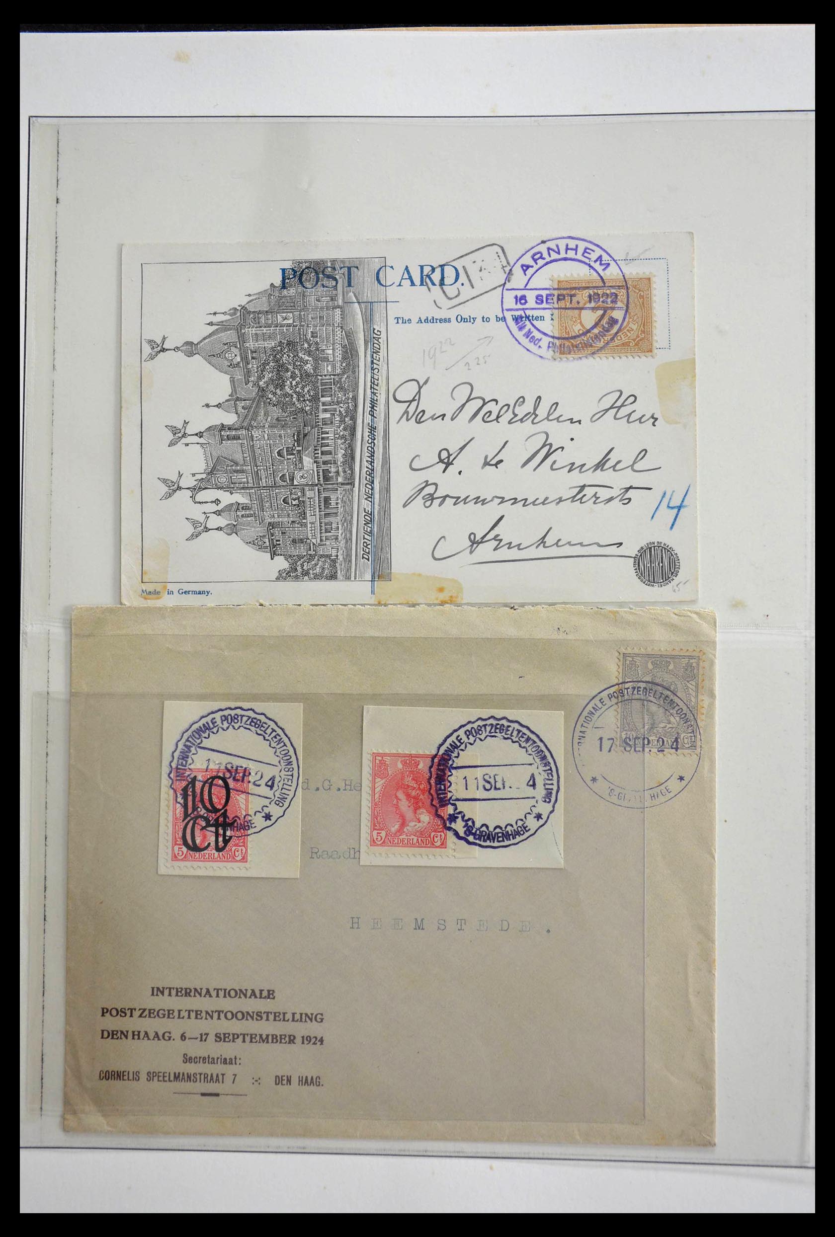 28783 006 - 28783 Netherlands commemorative cancels 1906-1934.