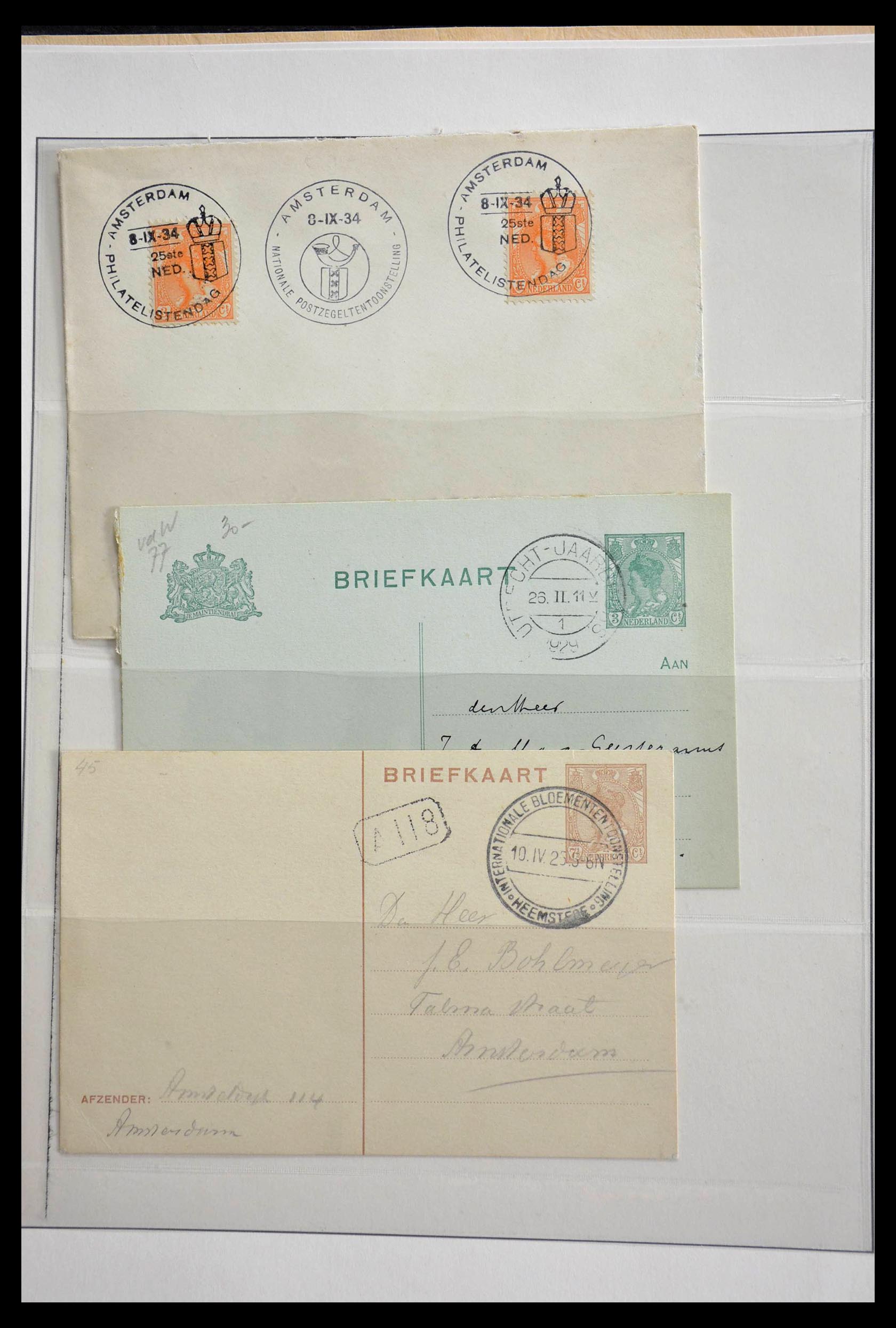 28783 013 - 28783 Netherlands commemorative cancels 1906-1934.