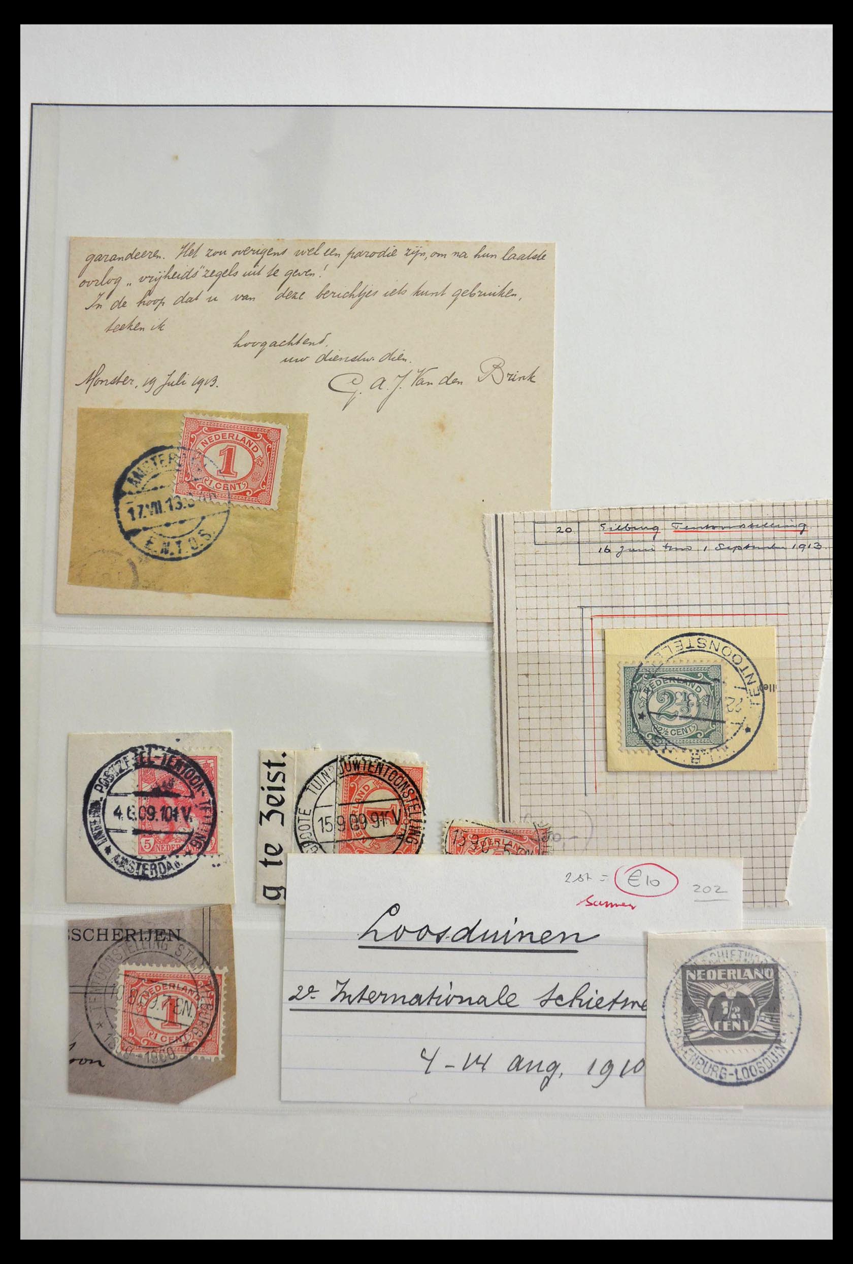 28783 023 - 28783 Netherlands commemorative cancels 1906-1934.