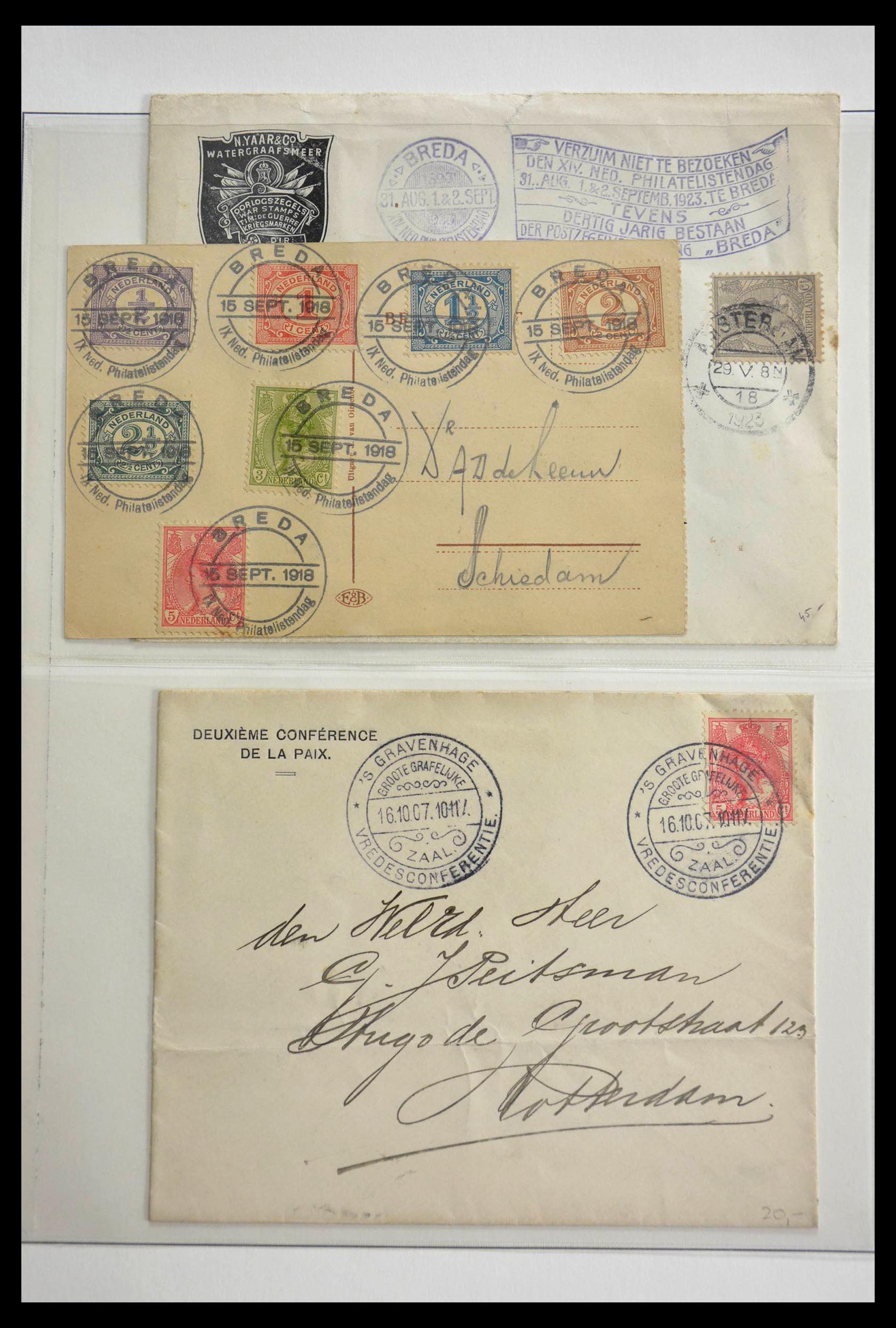 28783 024 - 28783 Netherlands commemorative cancels 1906-1934.