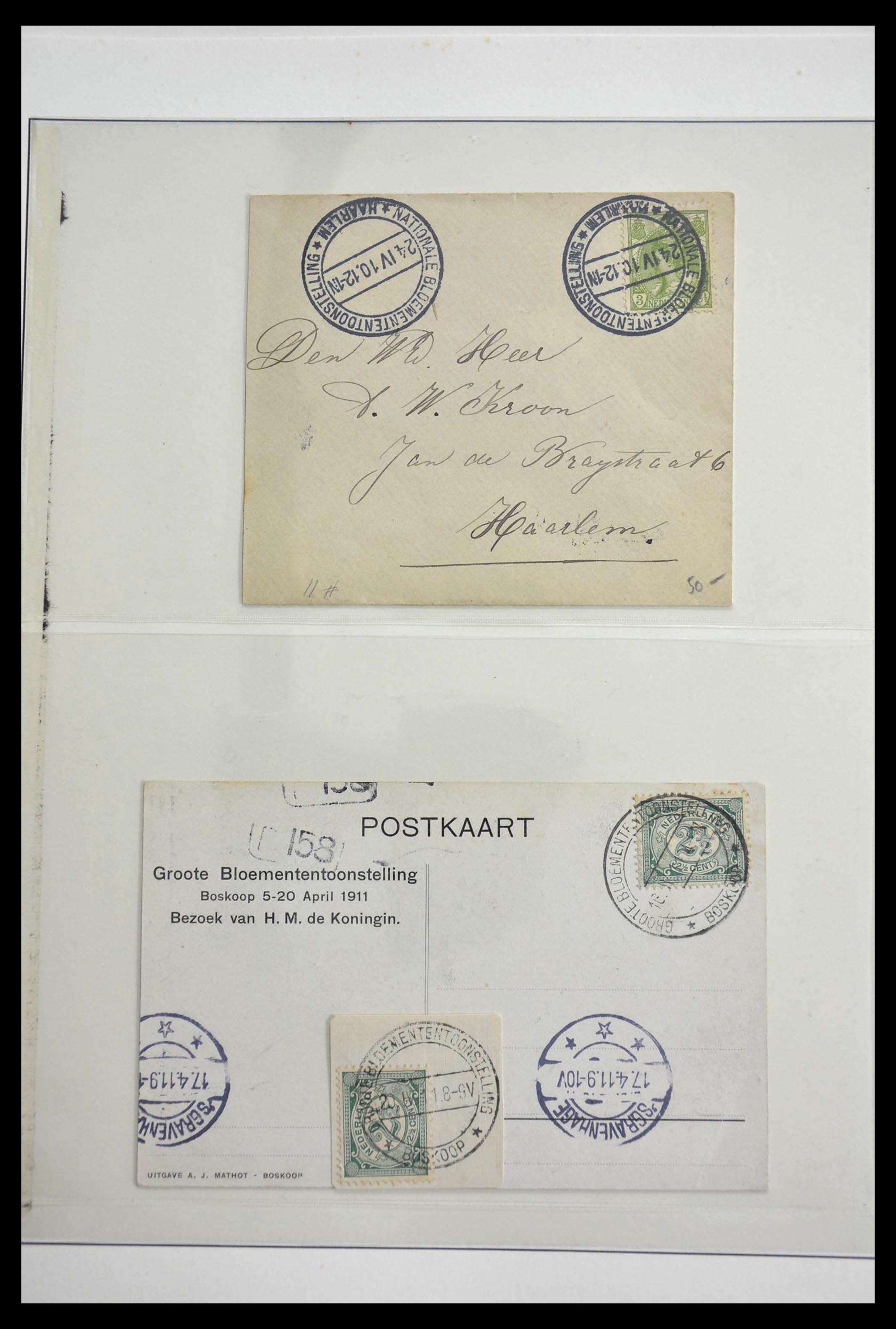28783 028 - 28783 Netherlands commemorative cancels 1906-1934.