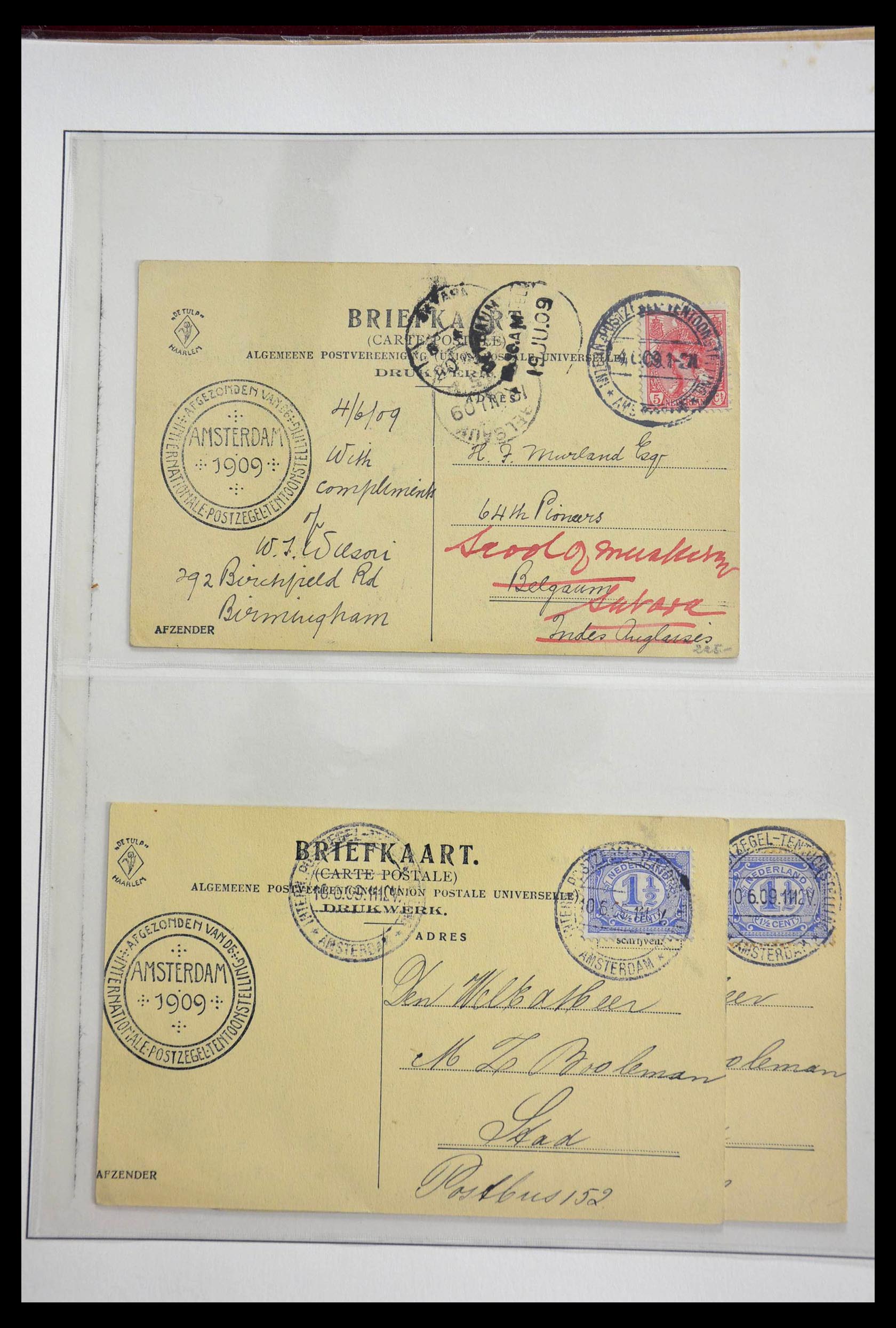 28783 034 - 28783 Netherlands commemorative cancels 1906-1934.