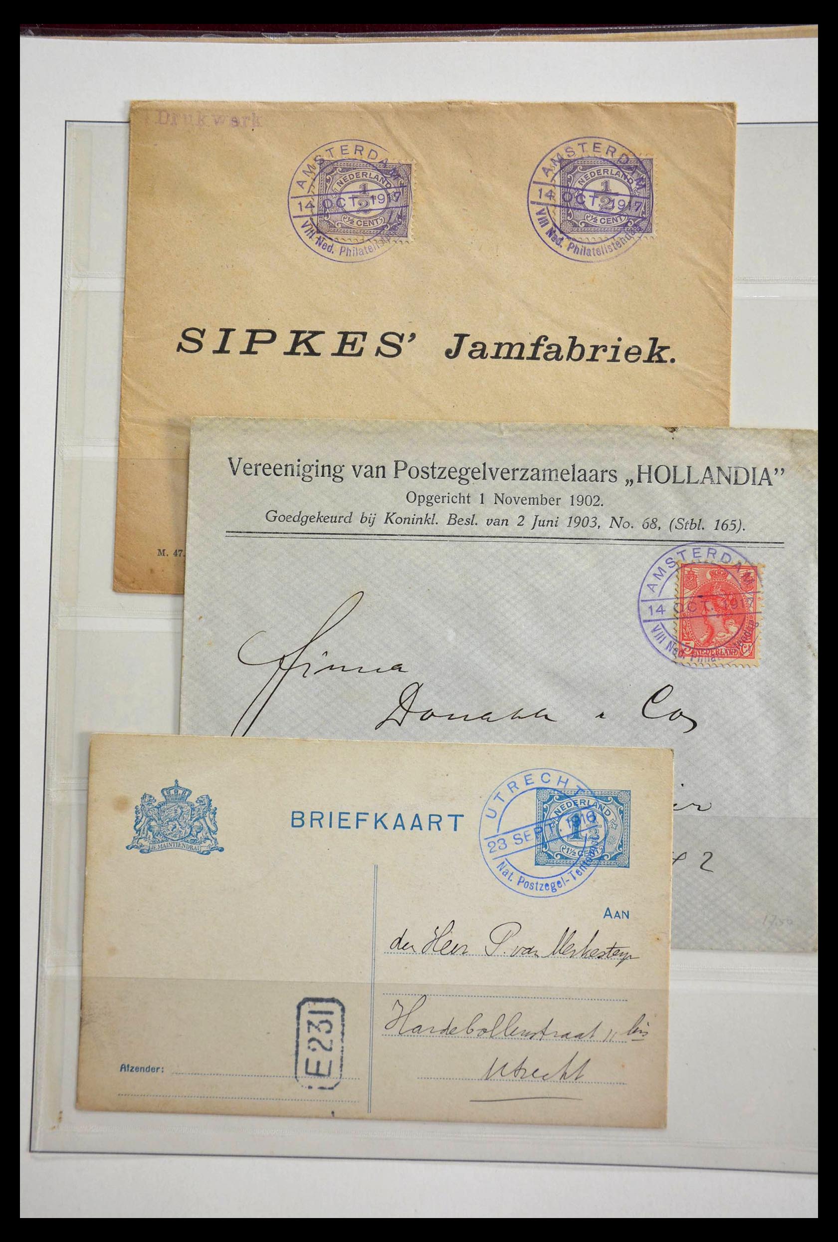 28783 035 - 28783 Netherlands commemorative cancels 1906-1934.