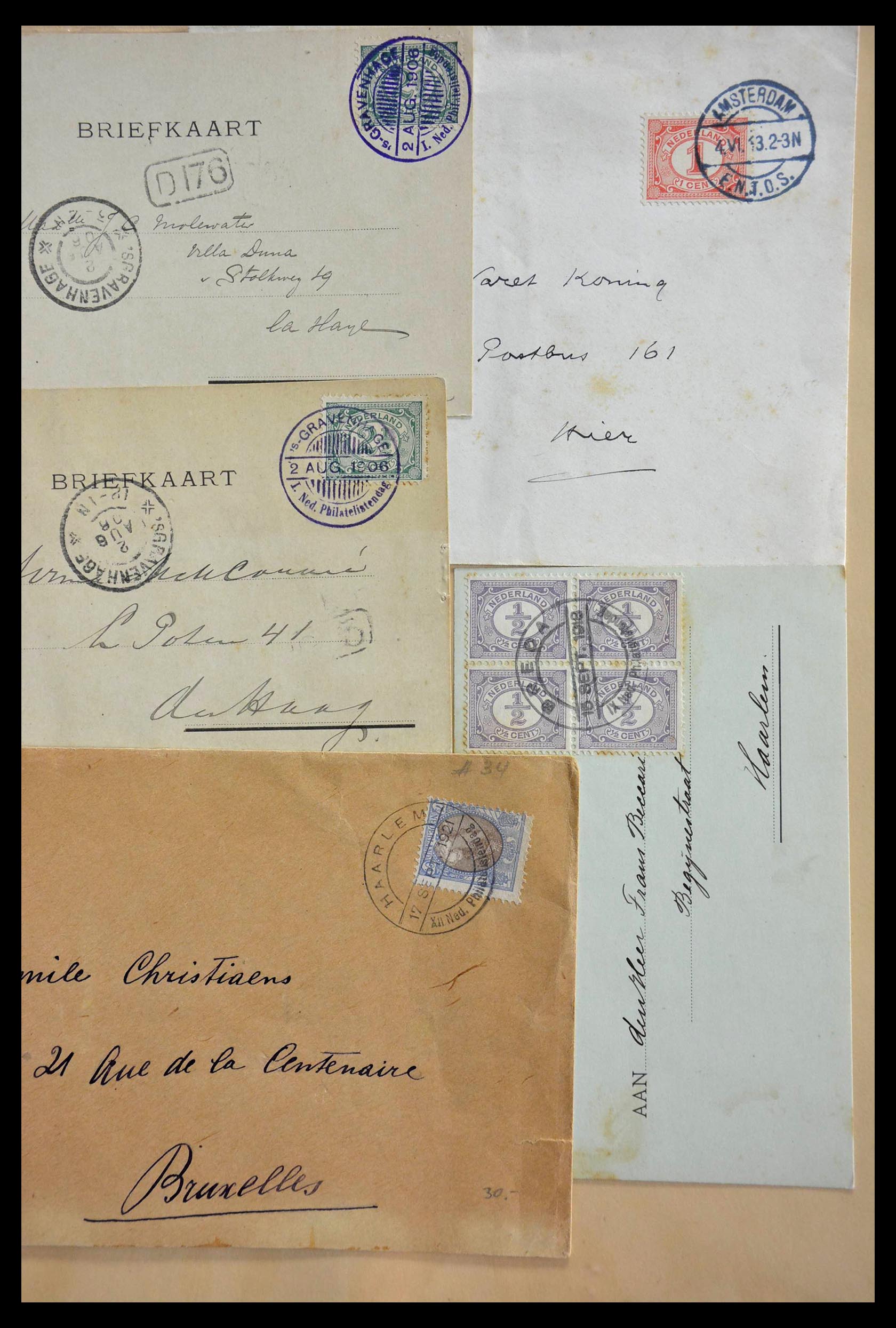 28783 041 - 28783 Netherlands commemorative cancels 1906-1934.