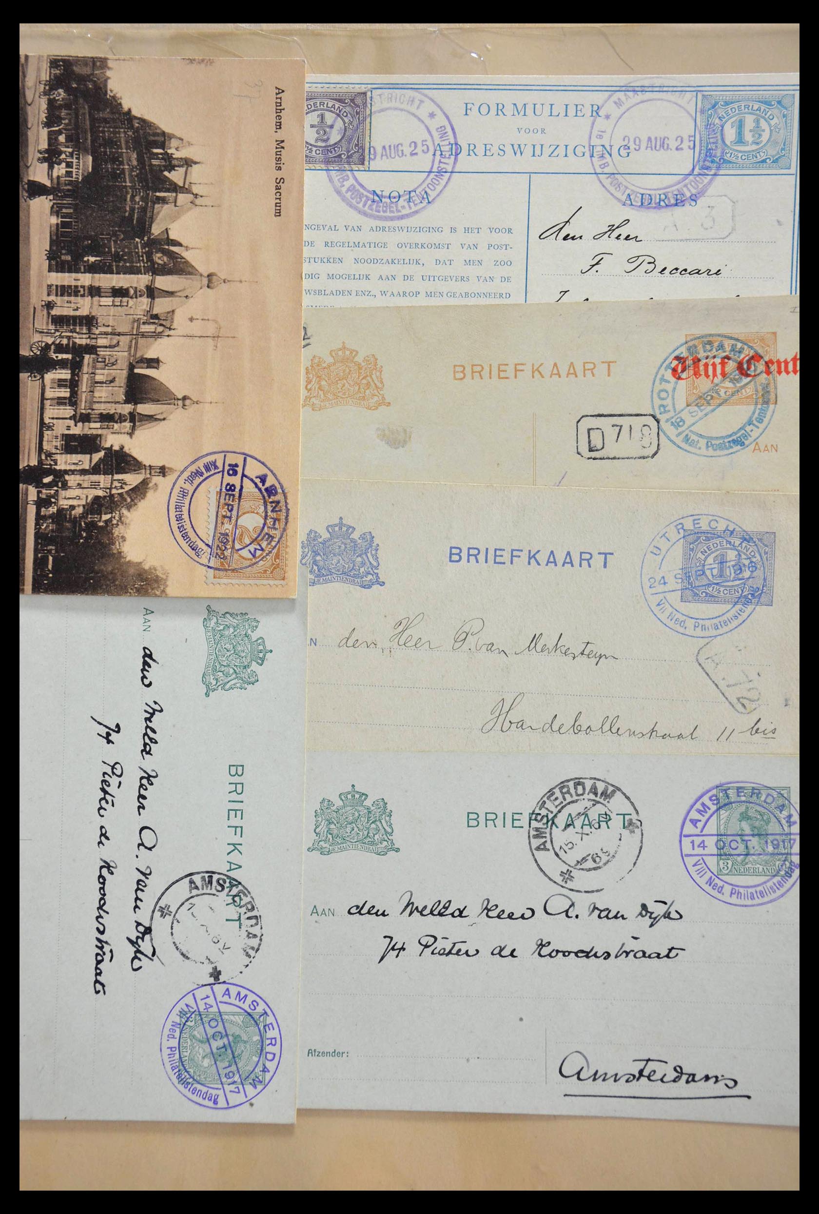 28783 044 - 28783 Netherlands commemorative cancels 1906-1934.