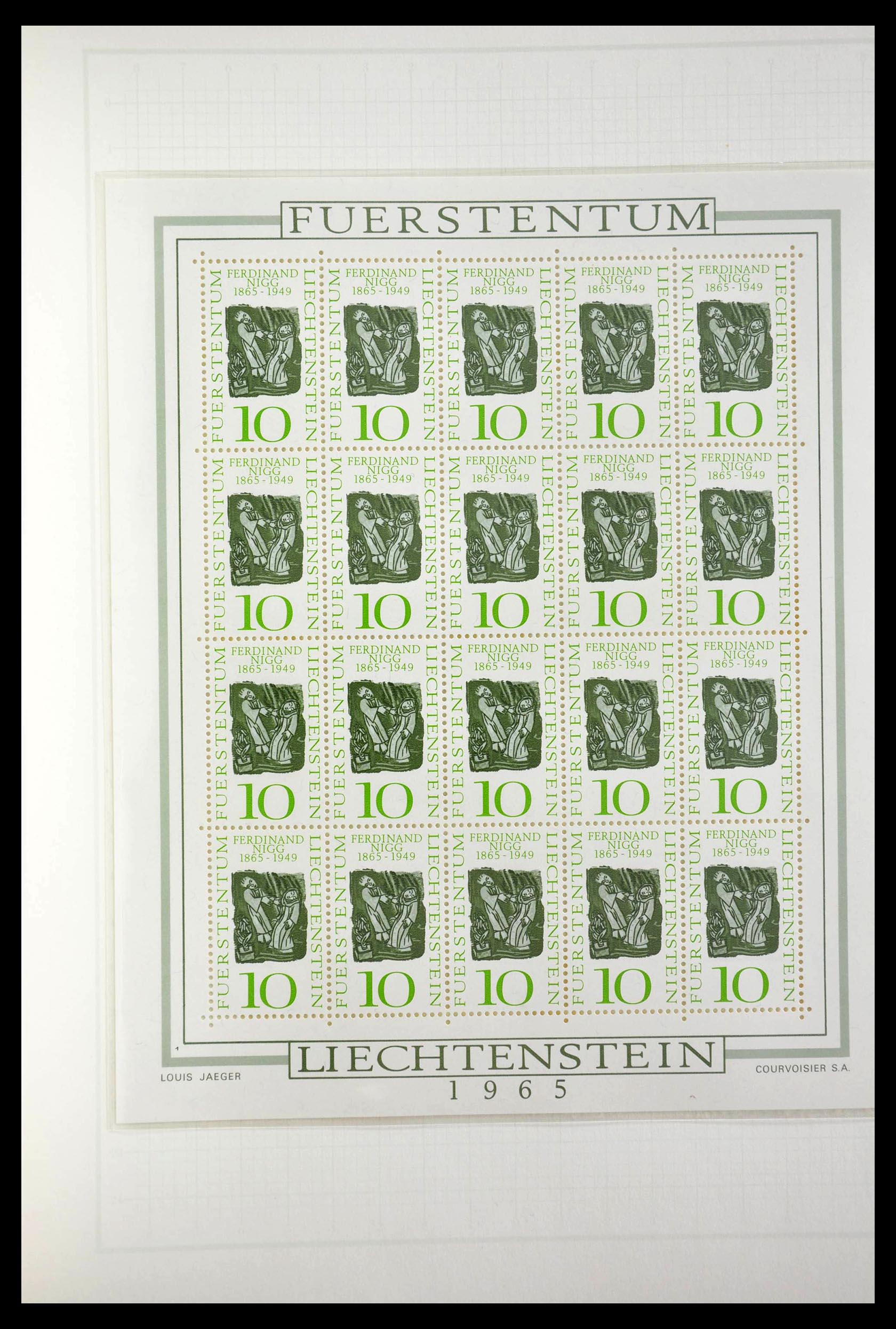 28810 074 - 28810 Liechtenstein 1939-1981 kleinbogen.
