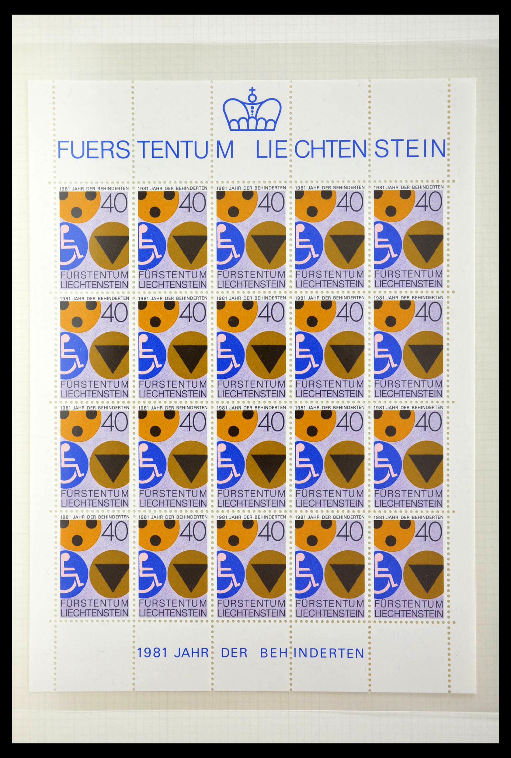 28810 381 - 28810 Liechtenstein 1939-1981 kleinbogen.