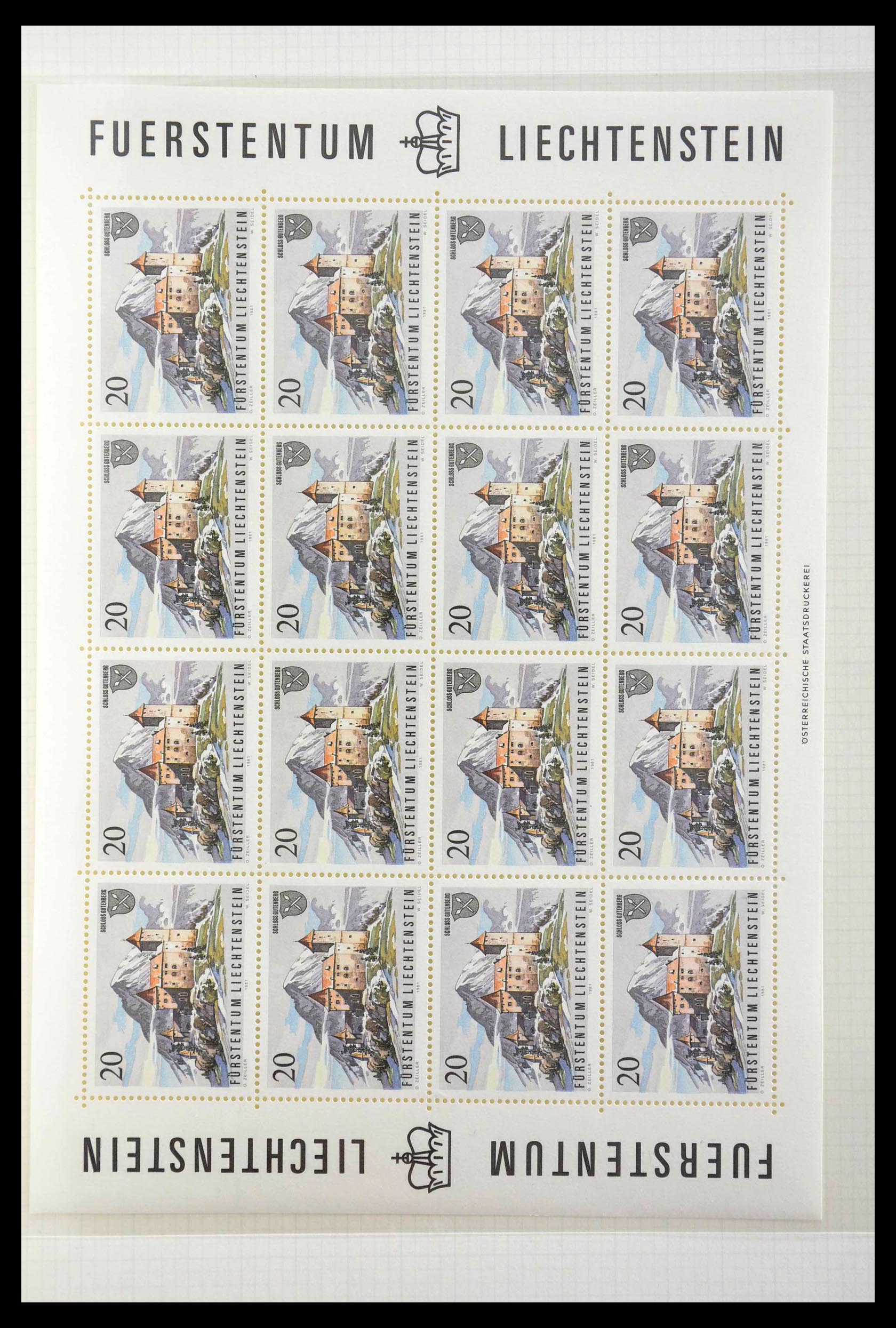 28810 383 - 28810 Liechtenstein 1939-1981 kleinbogen.