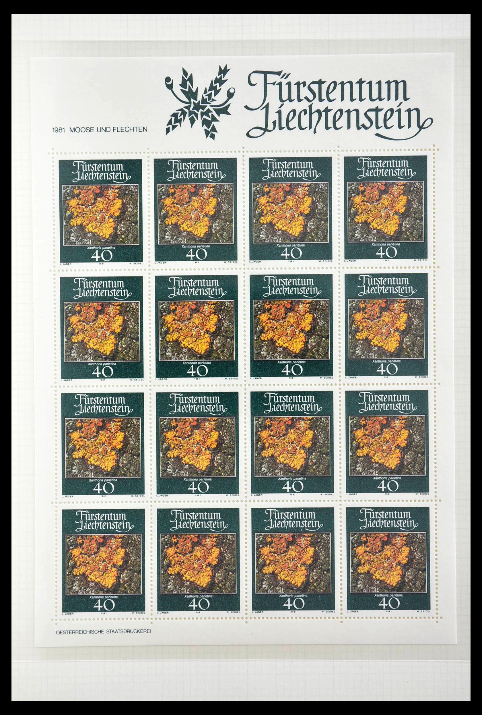 28810 387 - 28810 Liechtenstein 1939-1981 kleinbogen.