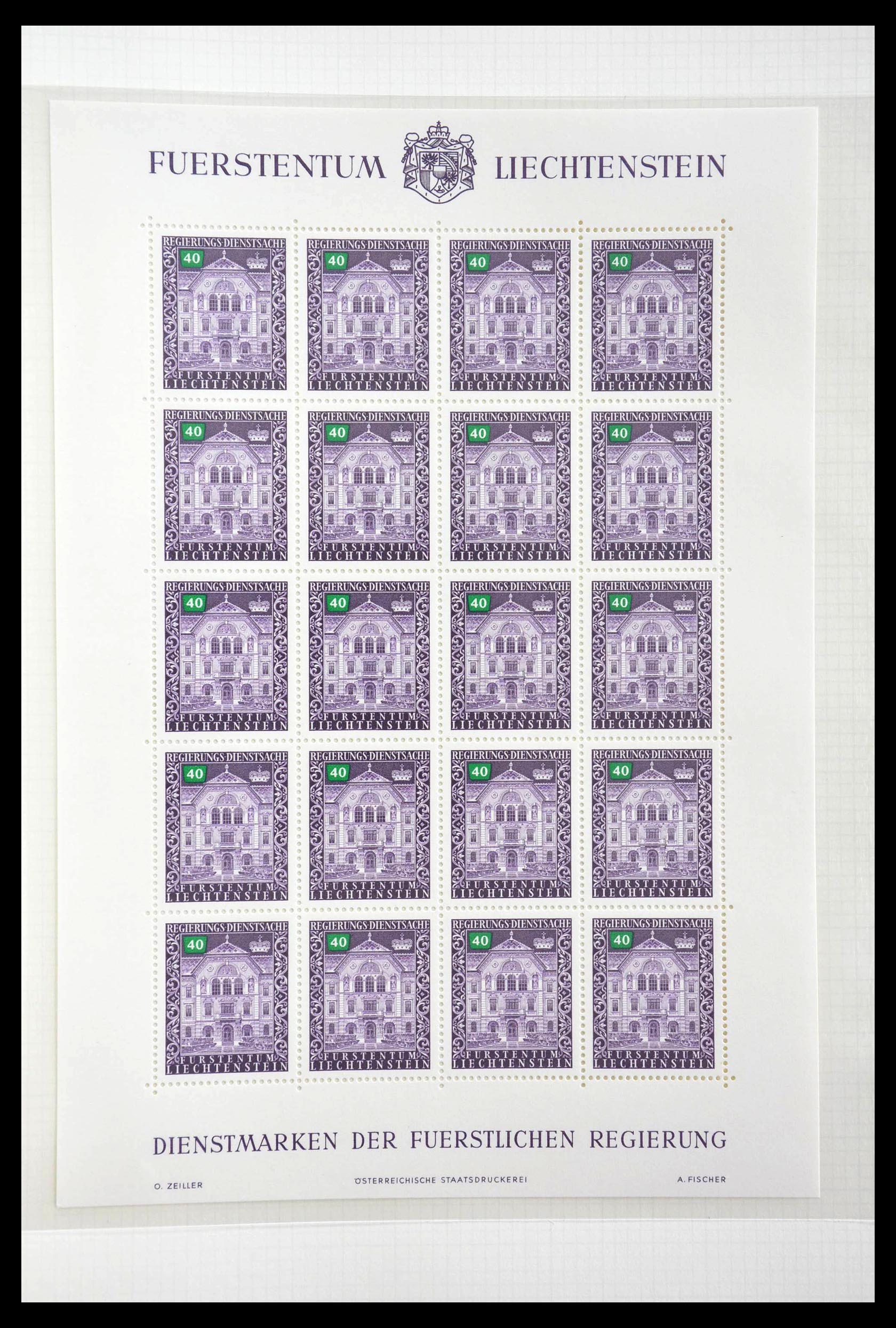 28810 416 - 28810 Liechtenstein 1939-1981 kleinbogen.