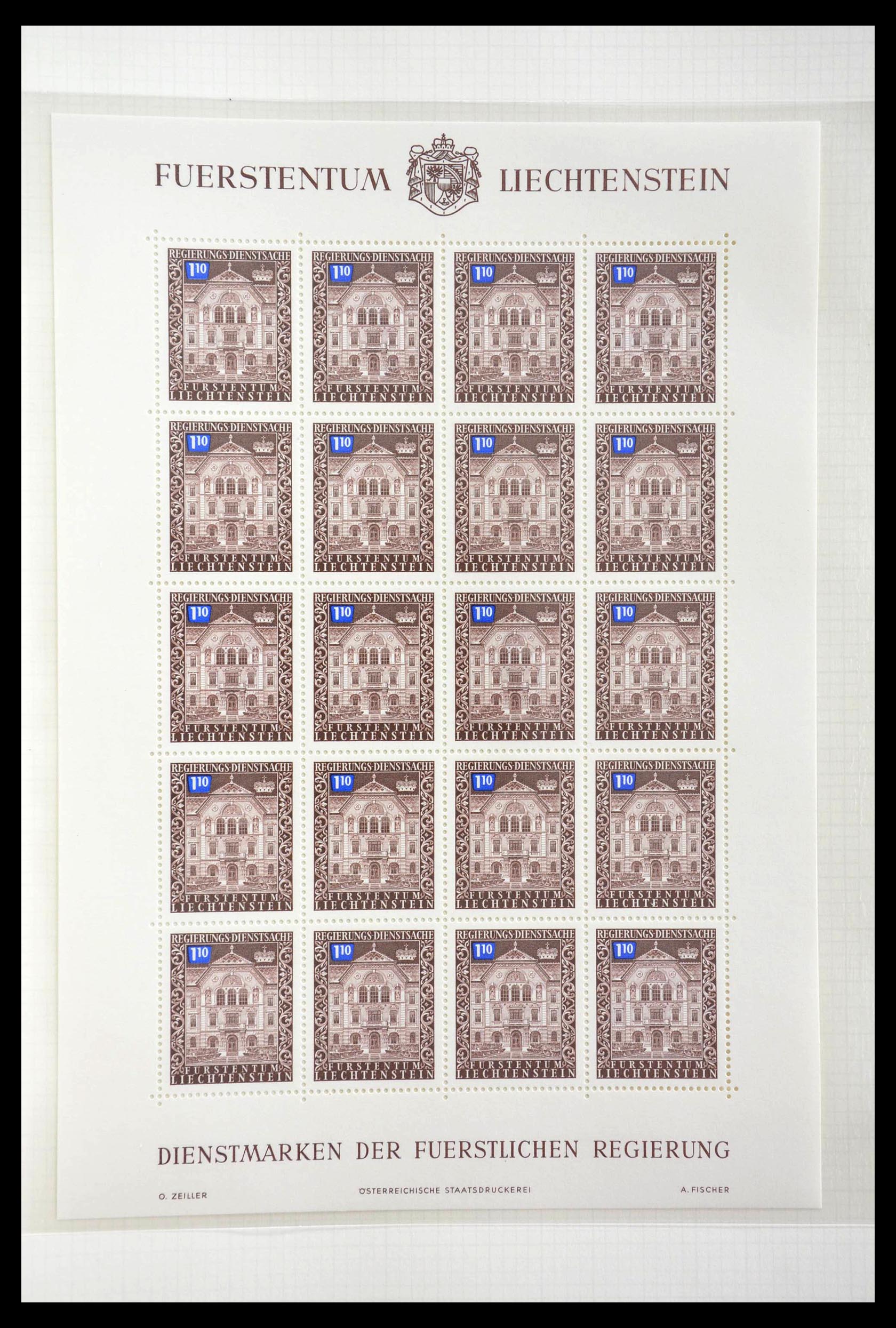 28810 422 - 28810 Liechtenstein 1939-1981 kleinbogen.
