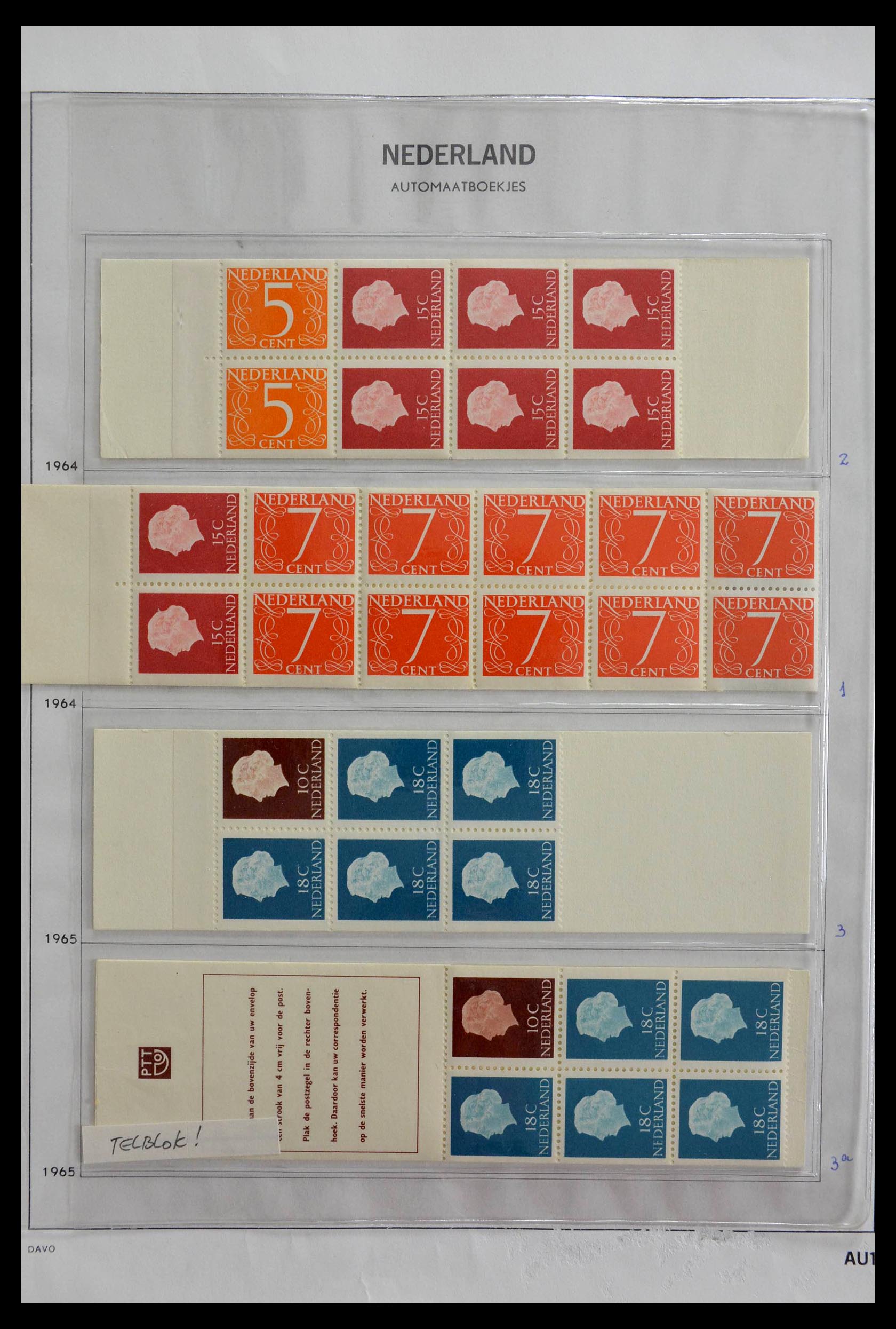 28853 001 - 28853 Netherlands stampbooklets 1964-2005.
