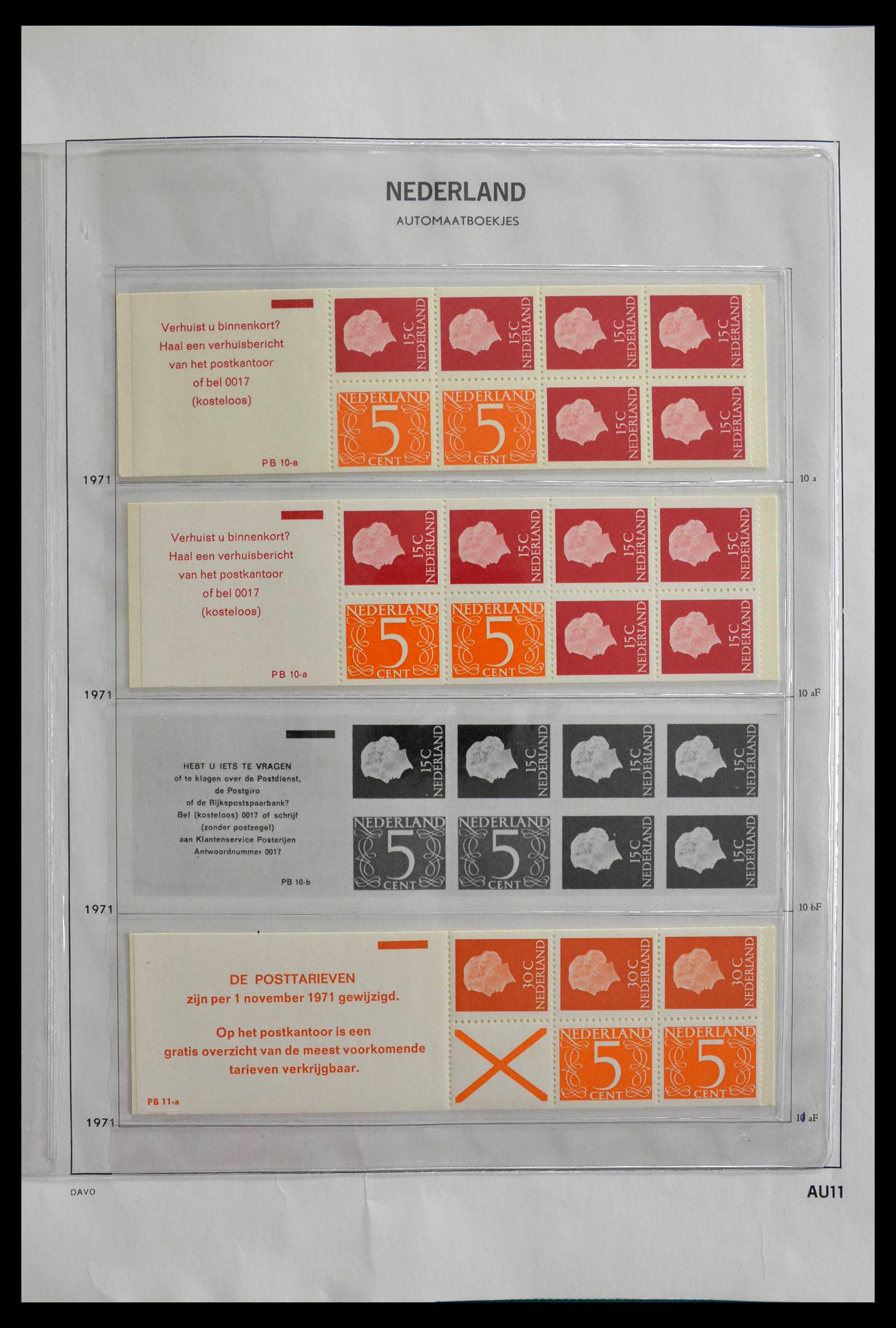 28853 011 - 28853 Netherlands stampbooklets 1964-2005.