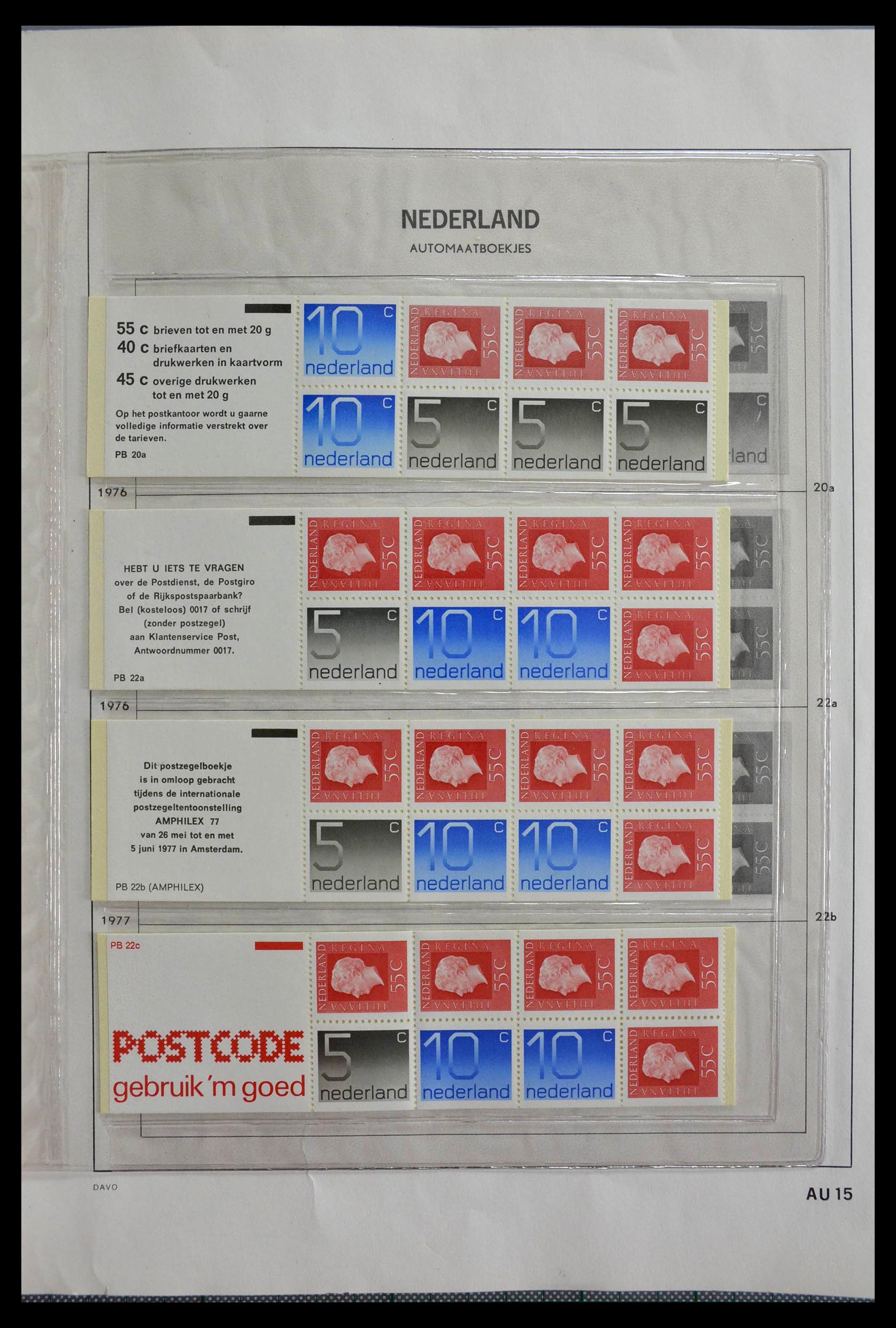 28853 015 - 28853 Netherlands stampbooklets 1964-2005.