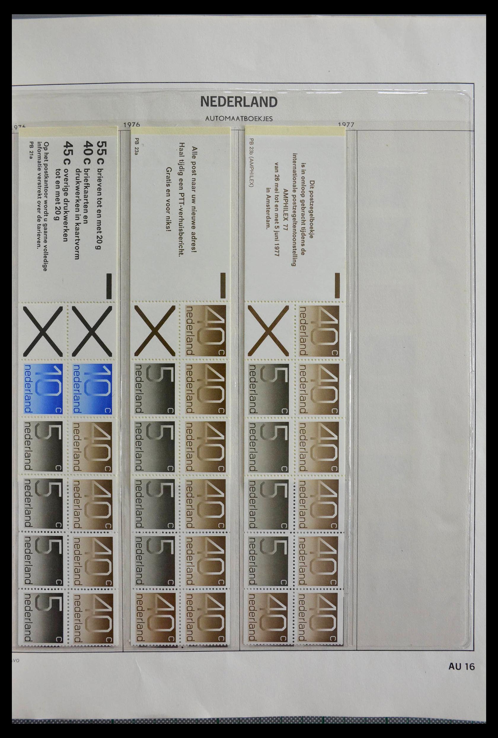 28853 016 - 28853 Netherlands stampbooklets 1964-2005.