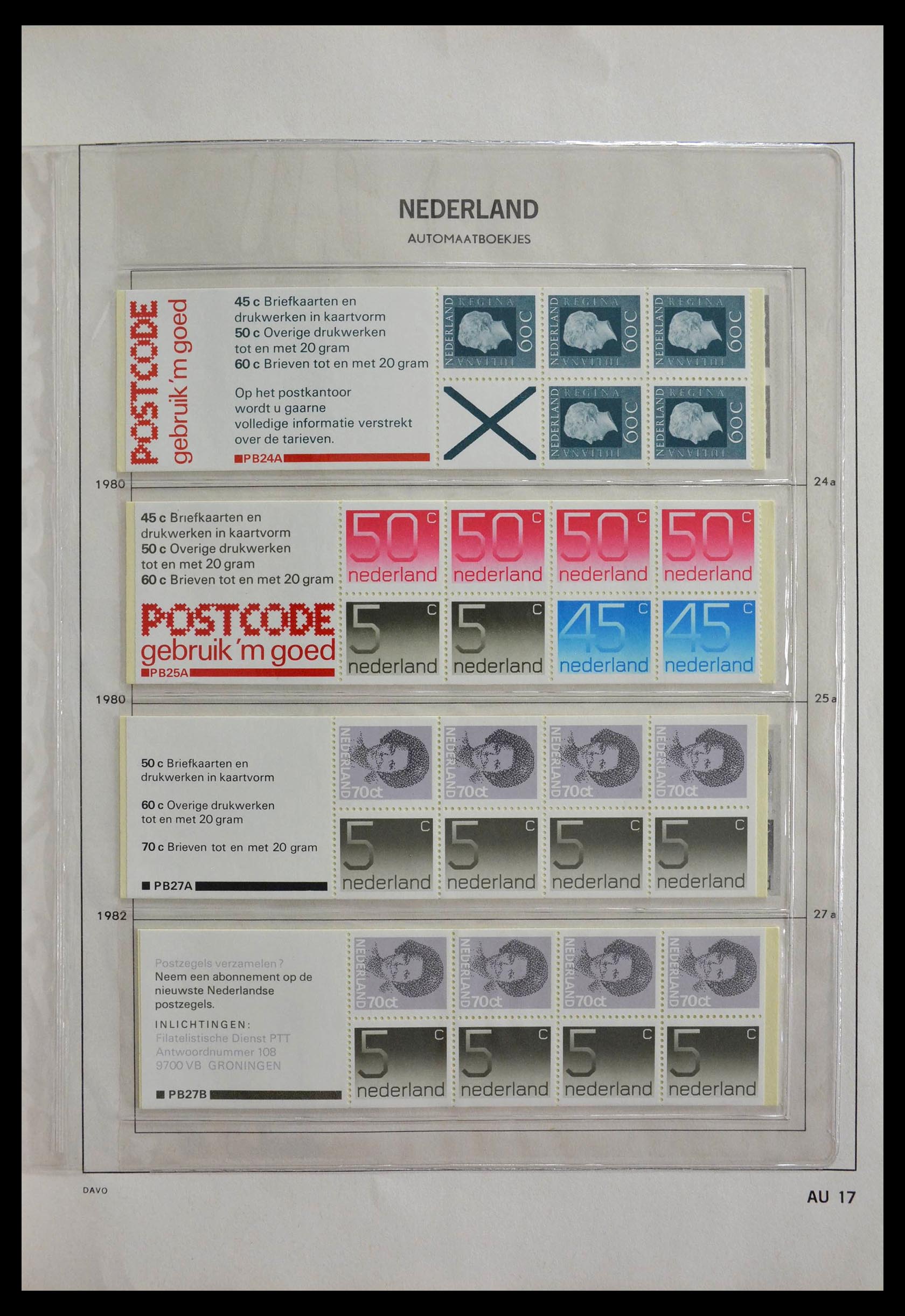 28853 017 - 28853 Netherlands stampbooklets 1964-2005.