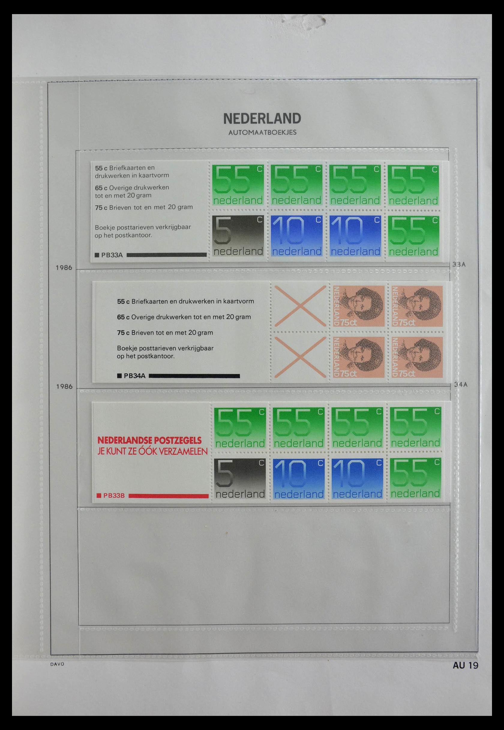 28853 019 - 28853 Netherlands stampbooklets 1964-2005.