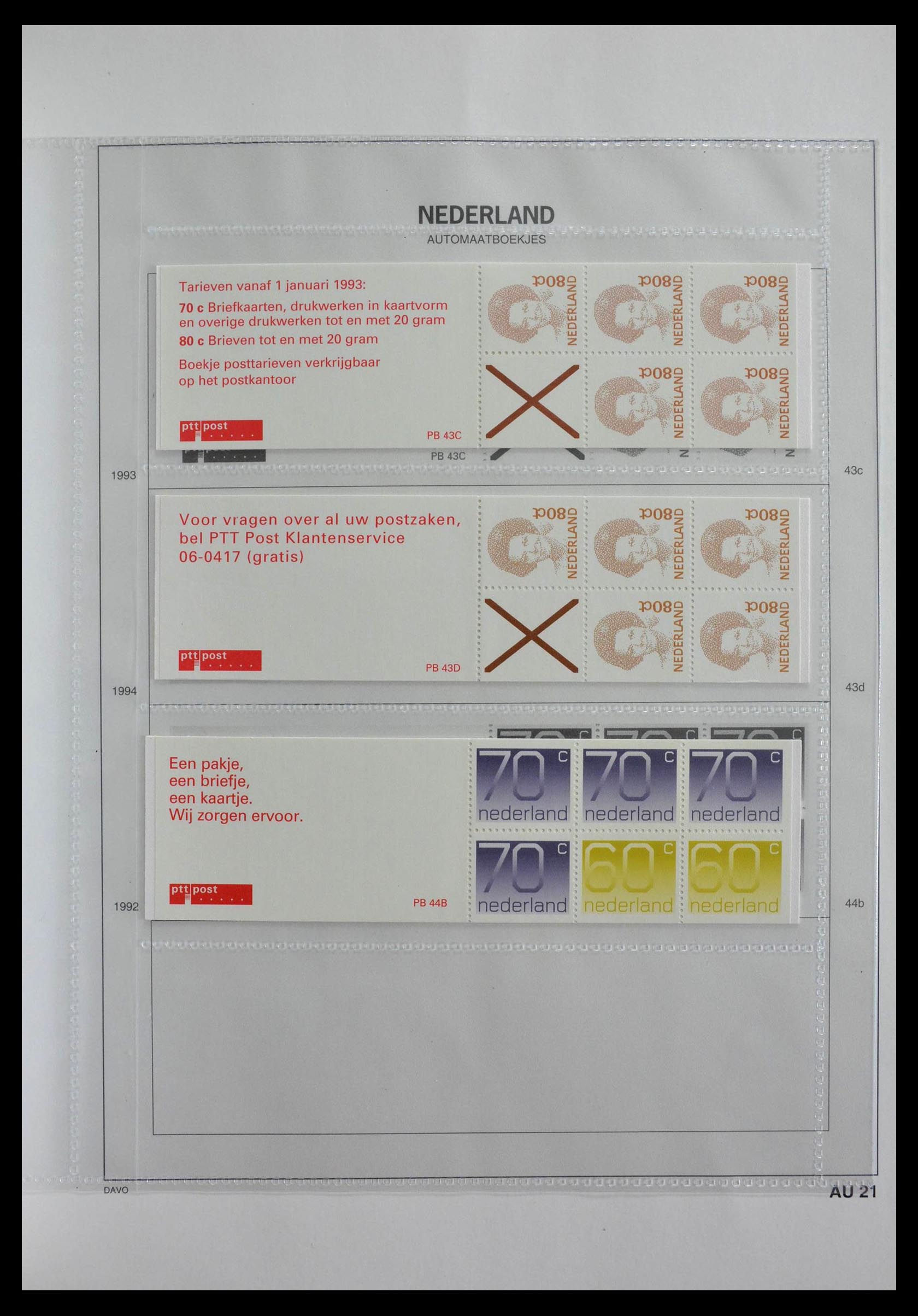 28853 021 - 28853 Netherlands stampbooklets 1964-2005.