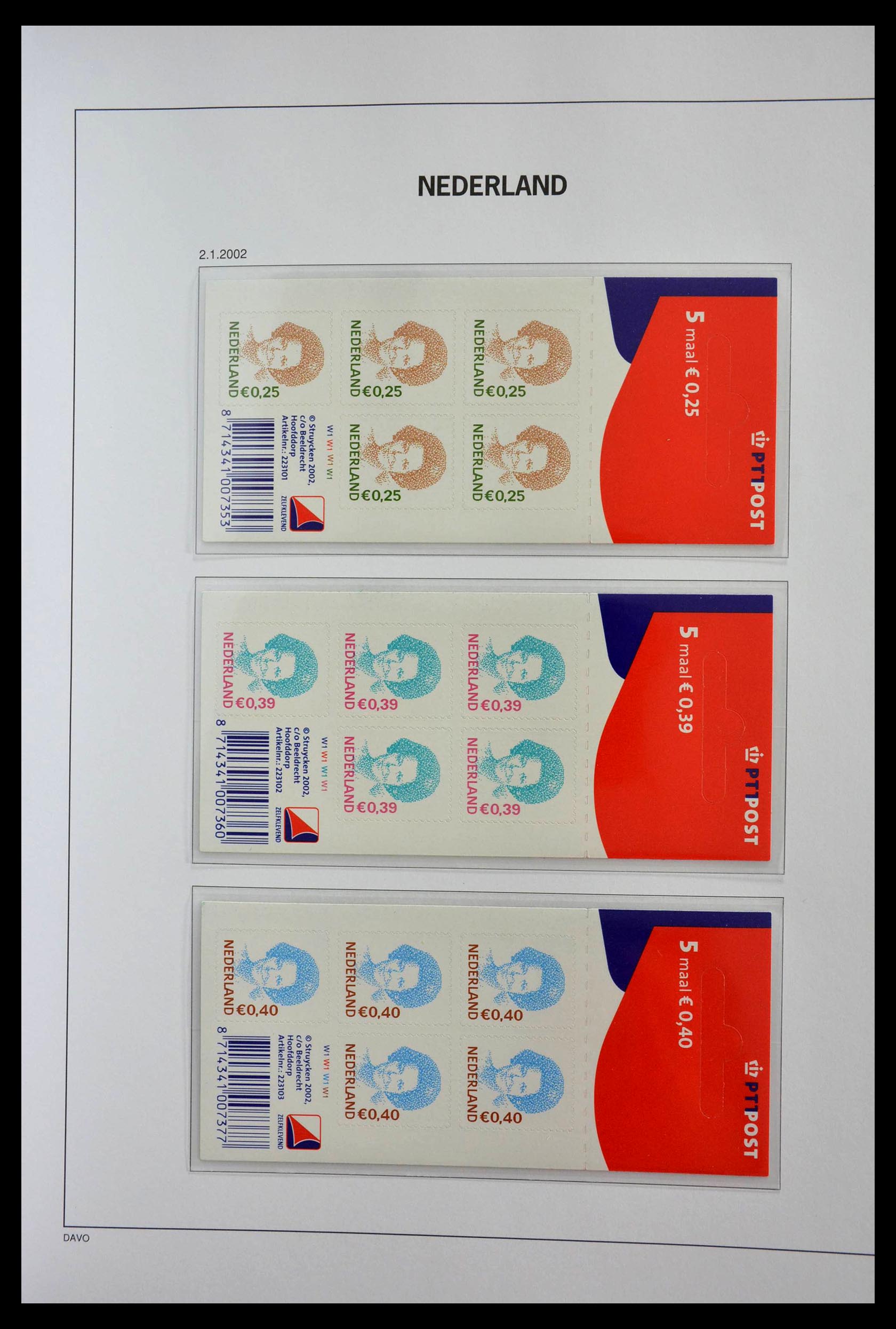 28853 036 - 28853 Netherlands stampbooklets 1964-2005.