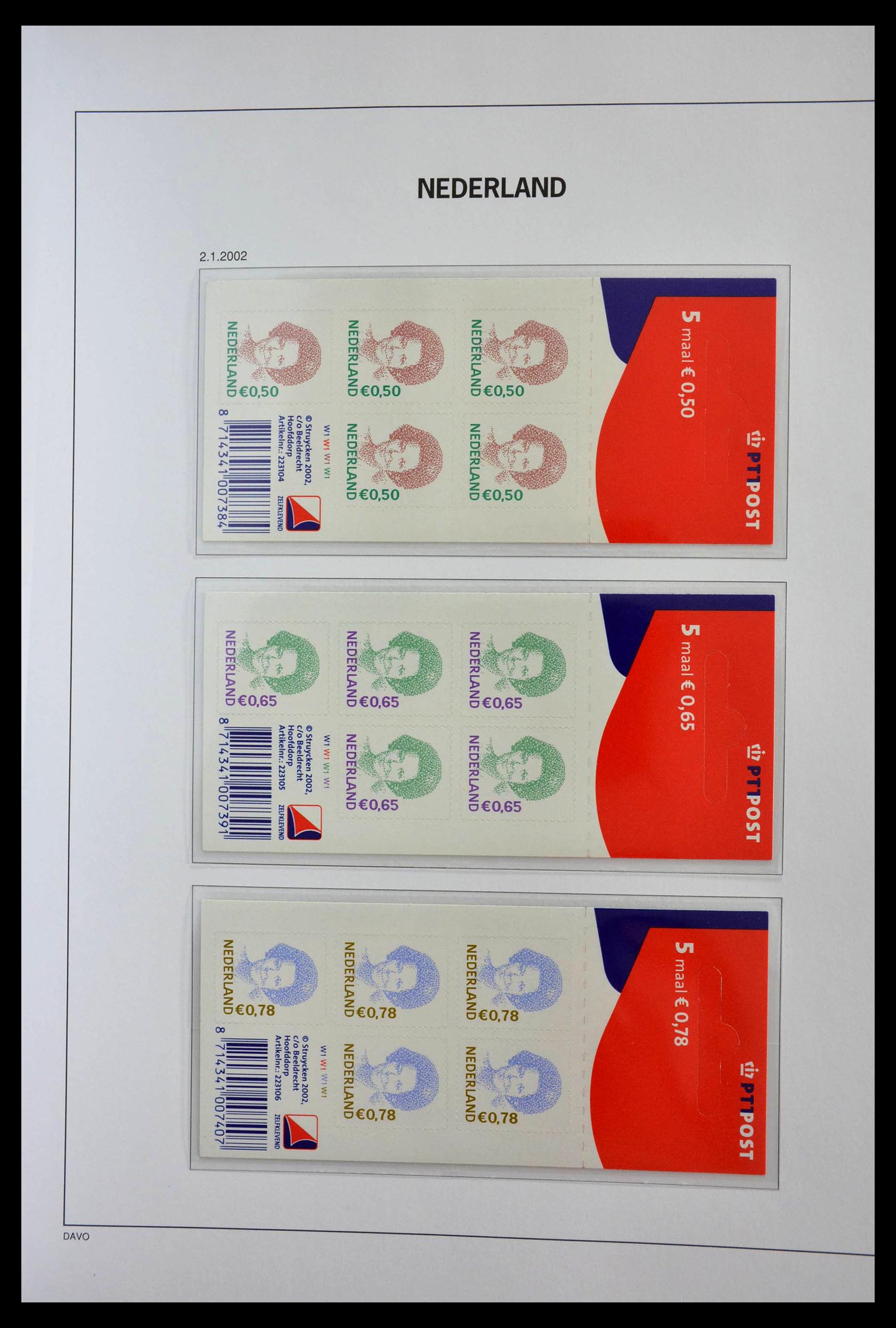 28853 037 - 28853 Netherlands stampbooklets 1964-2005.