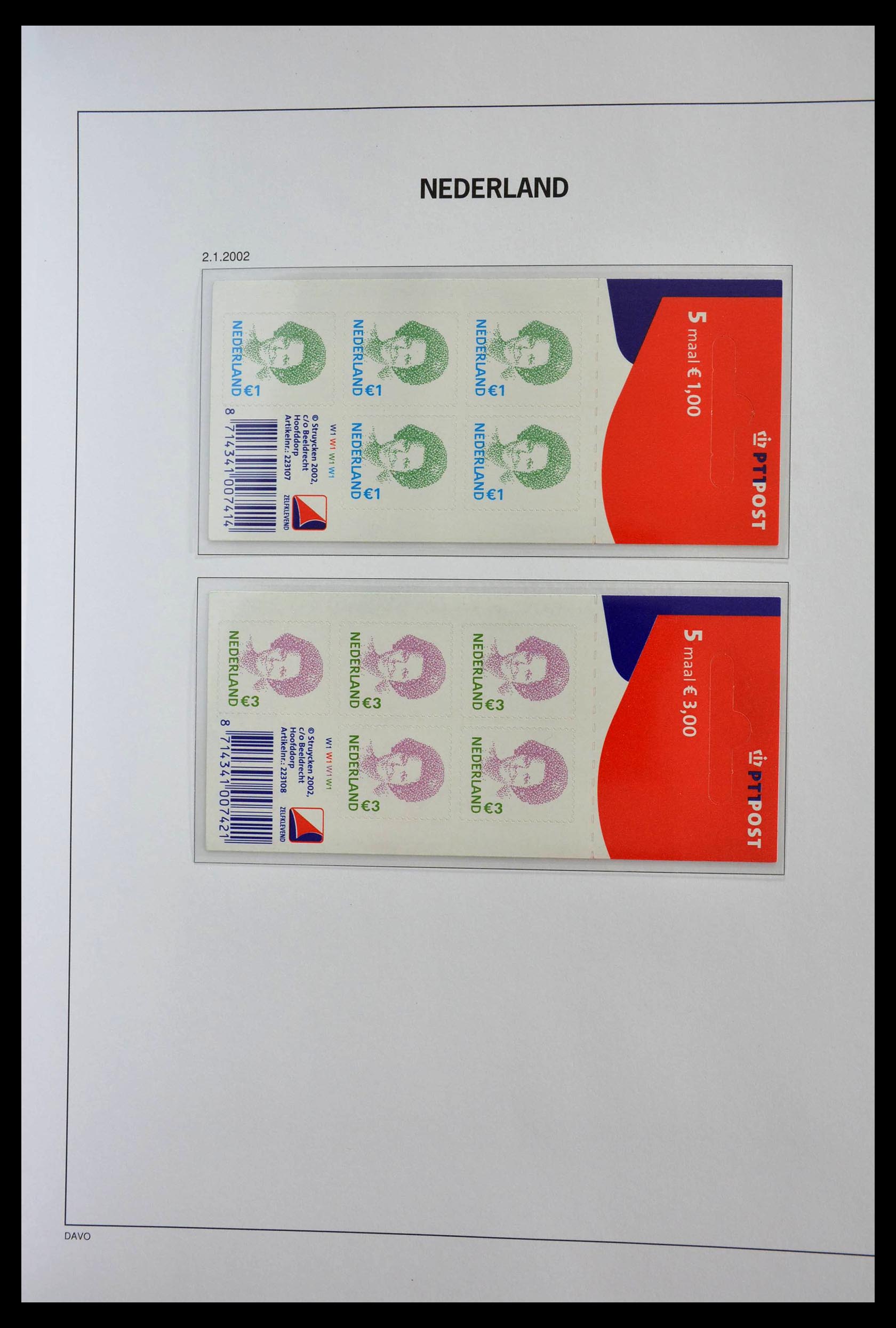 28853 038 - 28853 Netherlands stampbooklets 1964-2005.