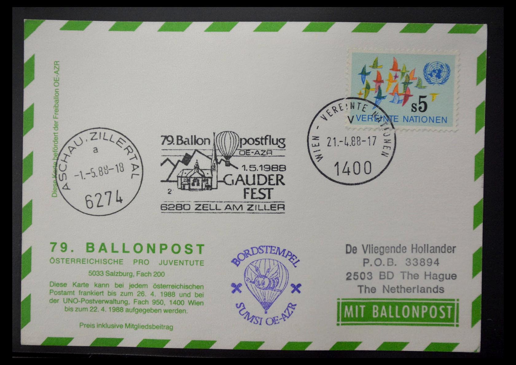 28889 016 - 28889 Ballonpost 1927-2001.