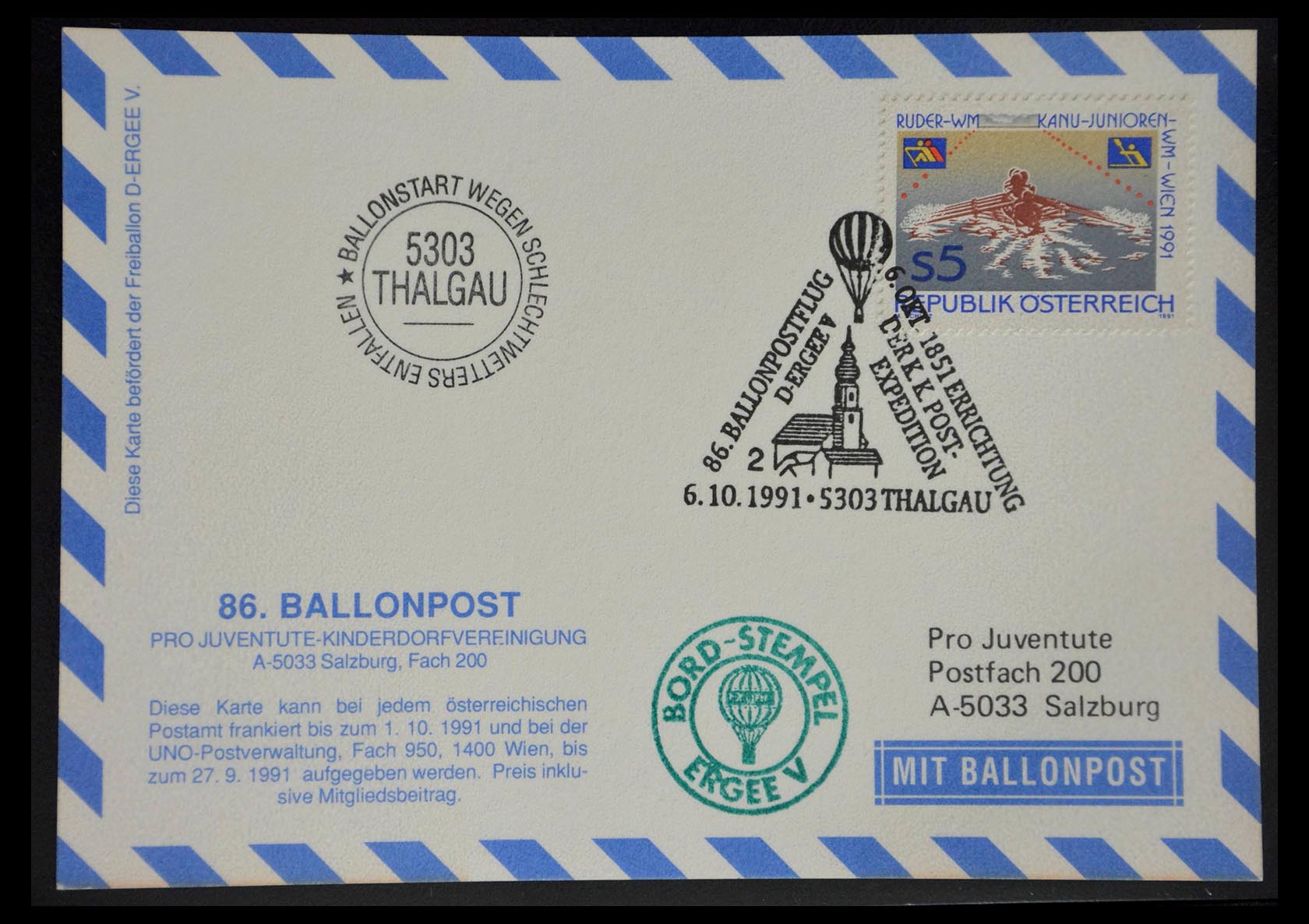 28889 043 - 28889 Ballonpost 1927-2001.