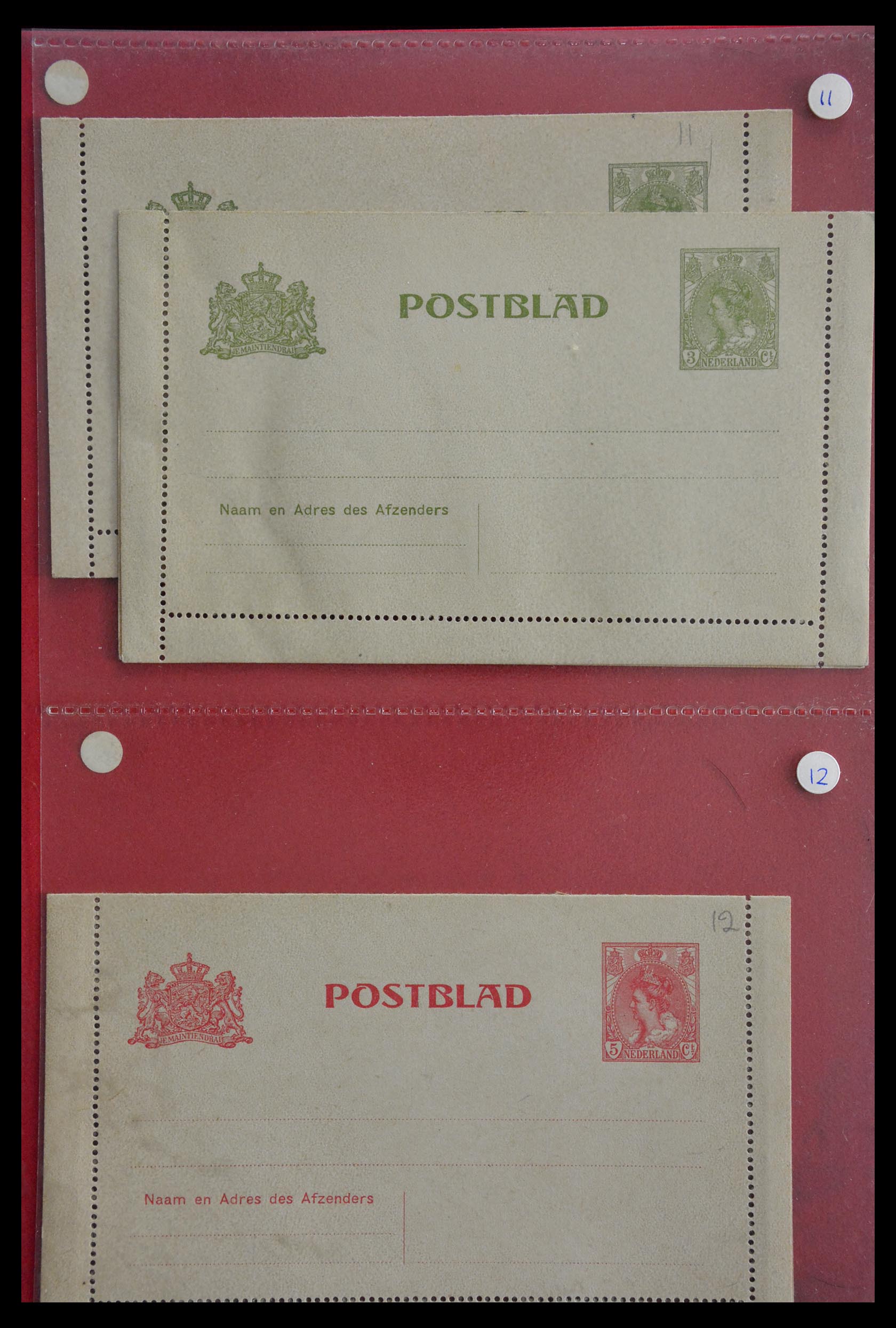 28895 009 - 28895 Nederland postwaardestukken.