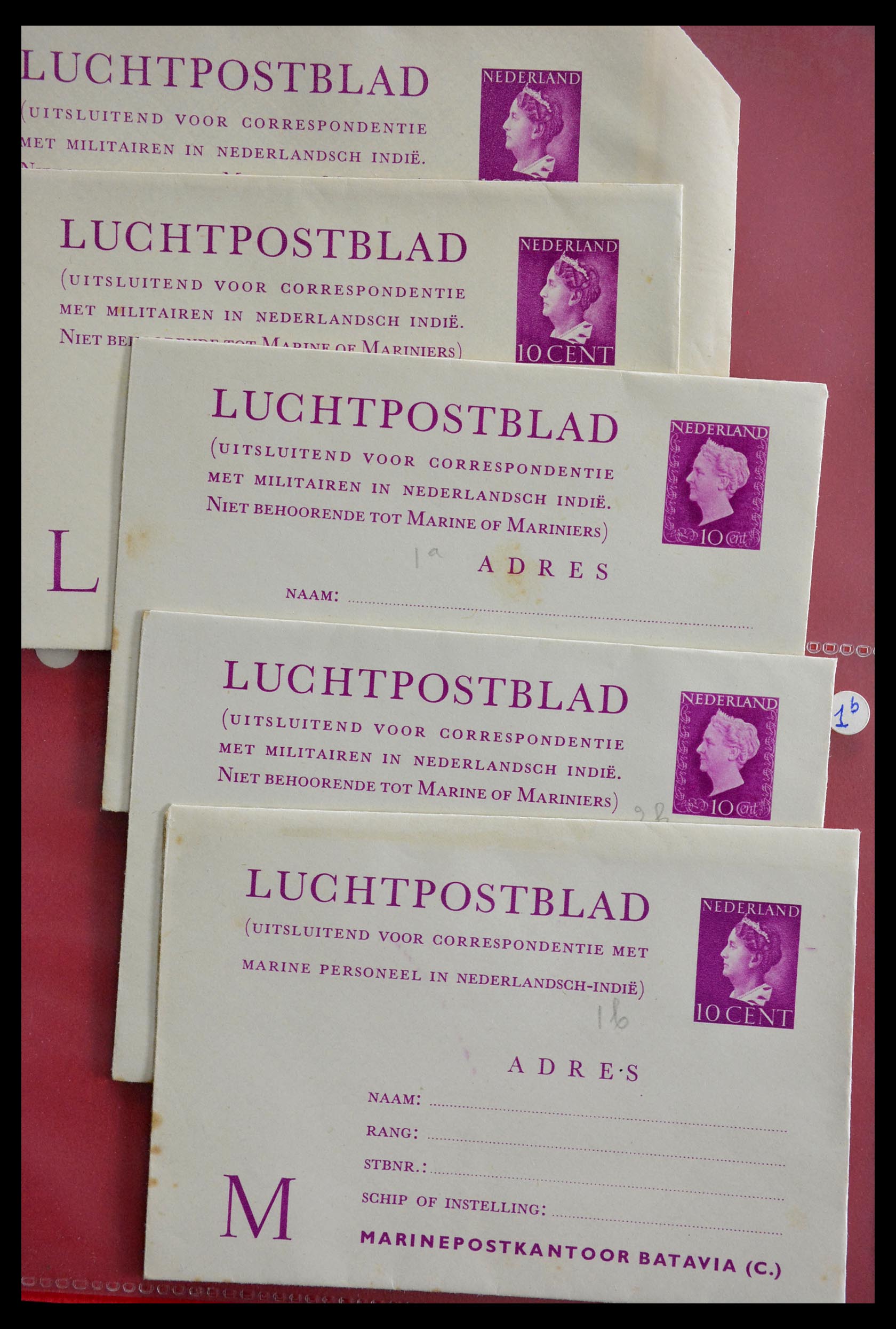 28895 014 - 28895 Netherlands postal stationeries.