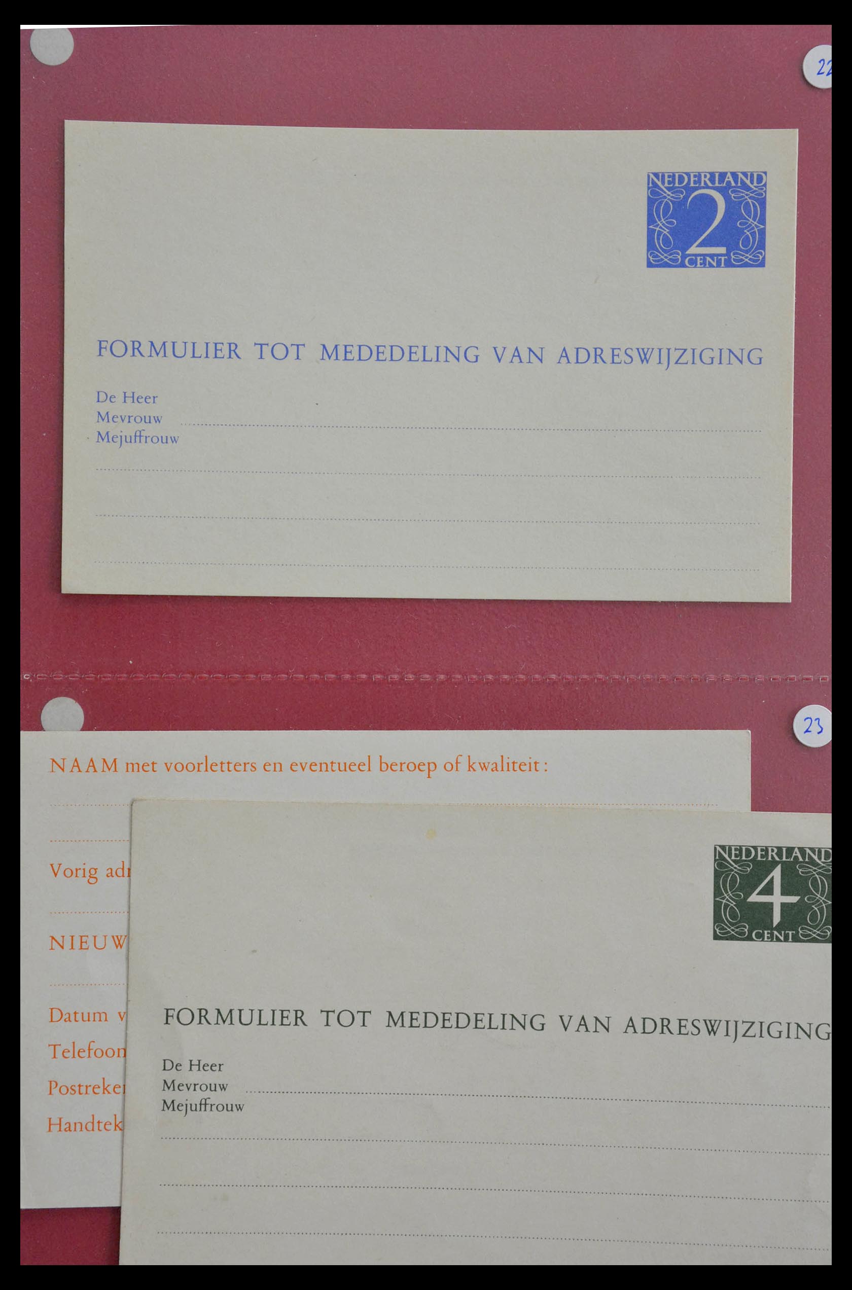 28895 033 - 28895 Nederland postwaardestukken.