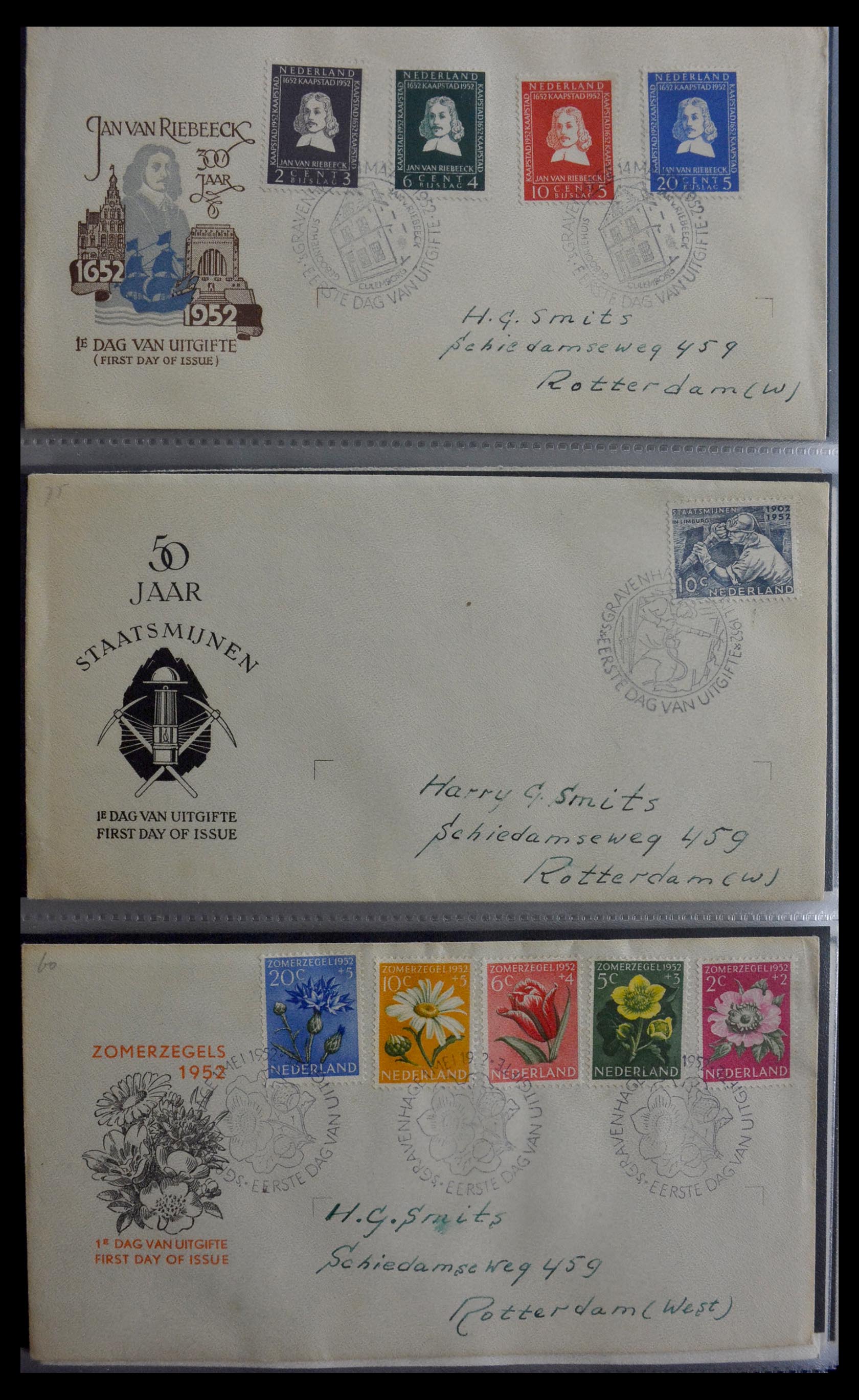 28929 003 - 28929 Nederland FDC's 1950-1959.