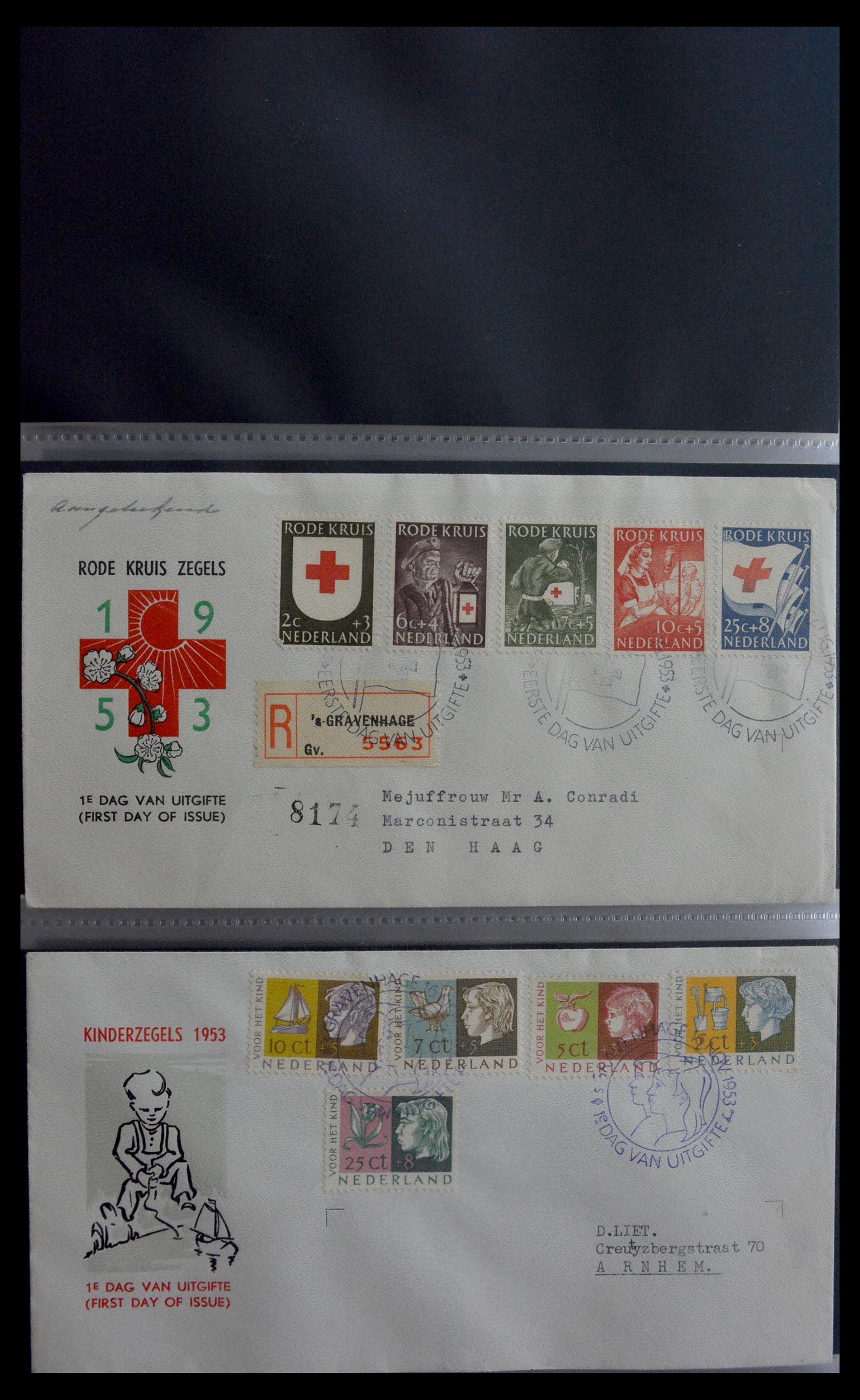 28929 005 - 28929 Nederland FDC's 1950-1959.