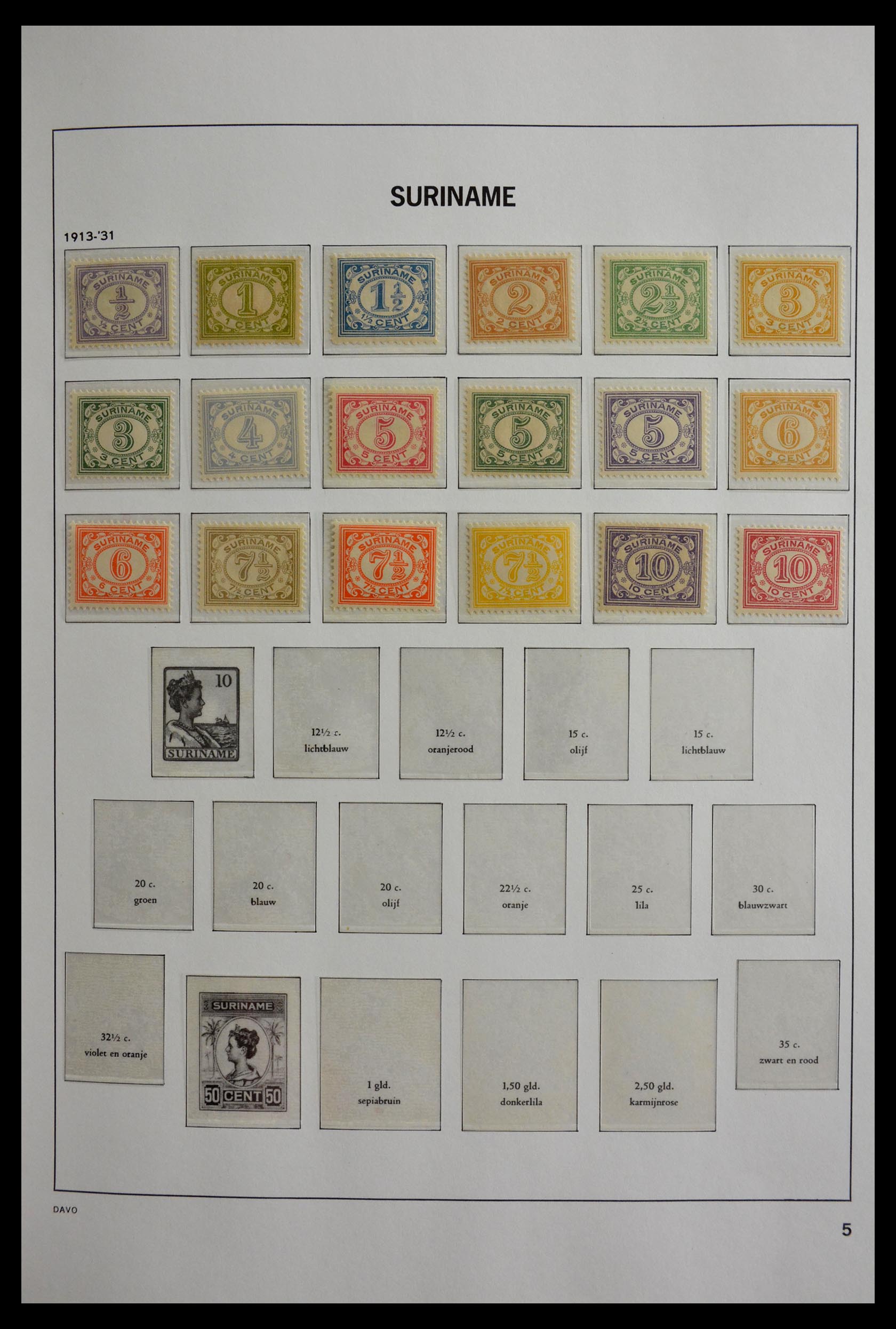 28931 005 - 28931 Surinam 1890-1975.