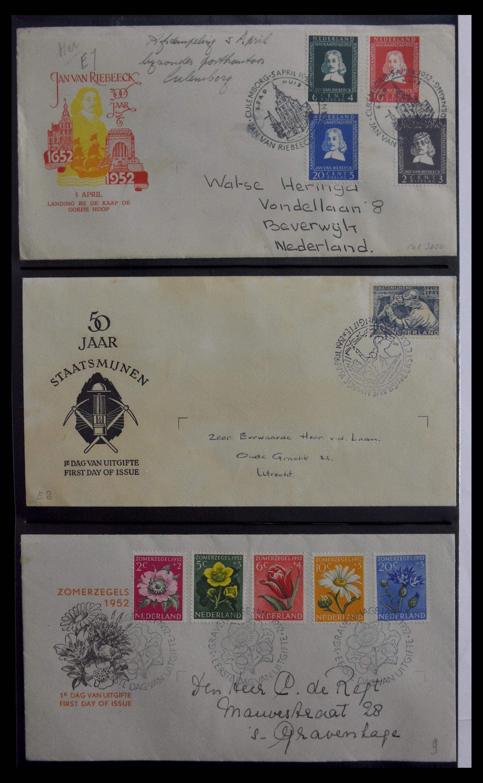 28947 002 - 28947 Netherlands FDC's 1950-1973.