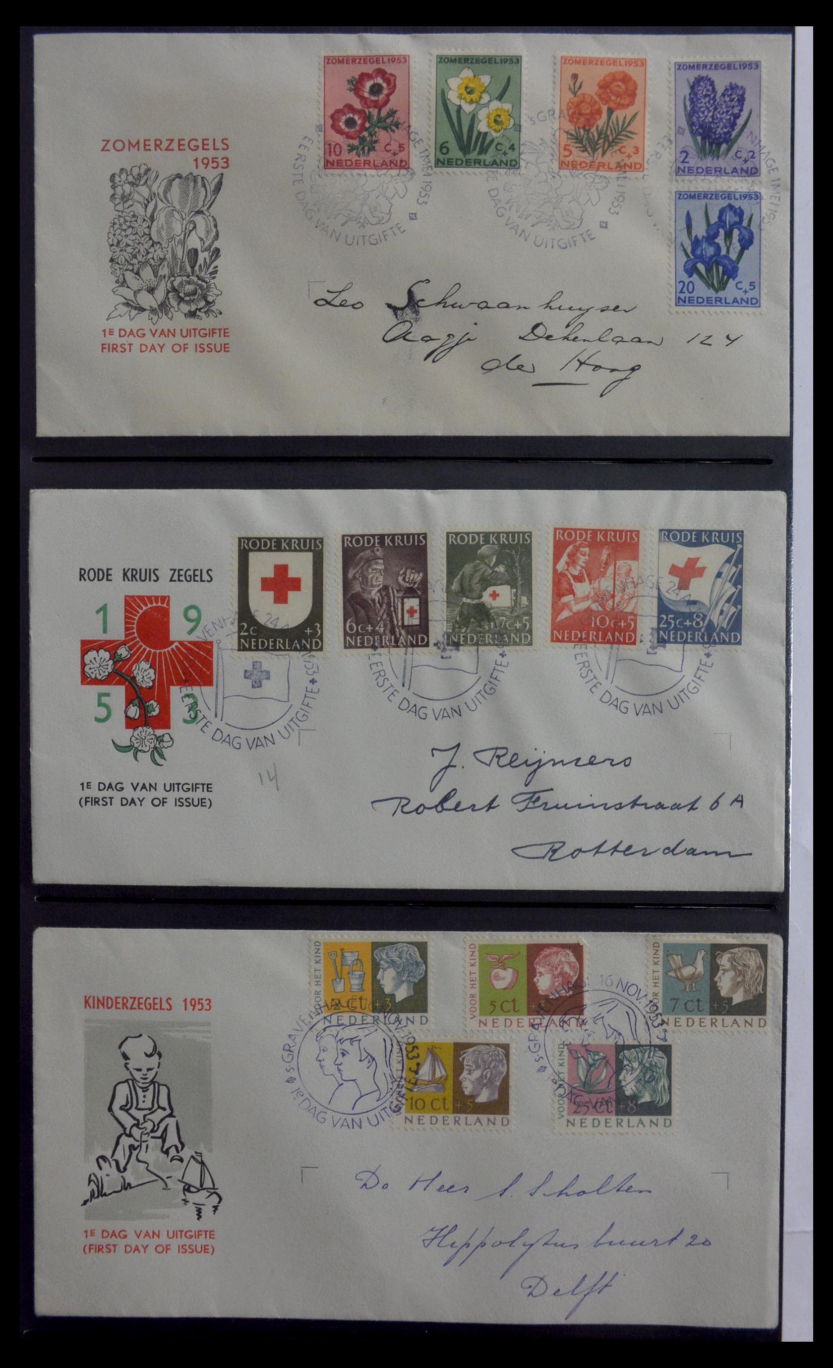28947 004 - 28947 Netherlands FDC's 1950-1973.