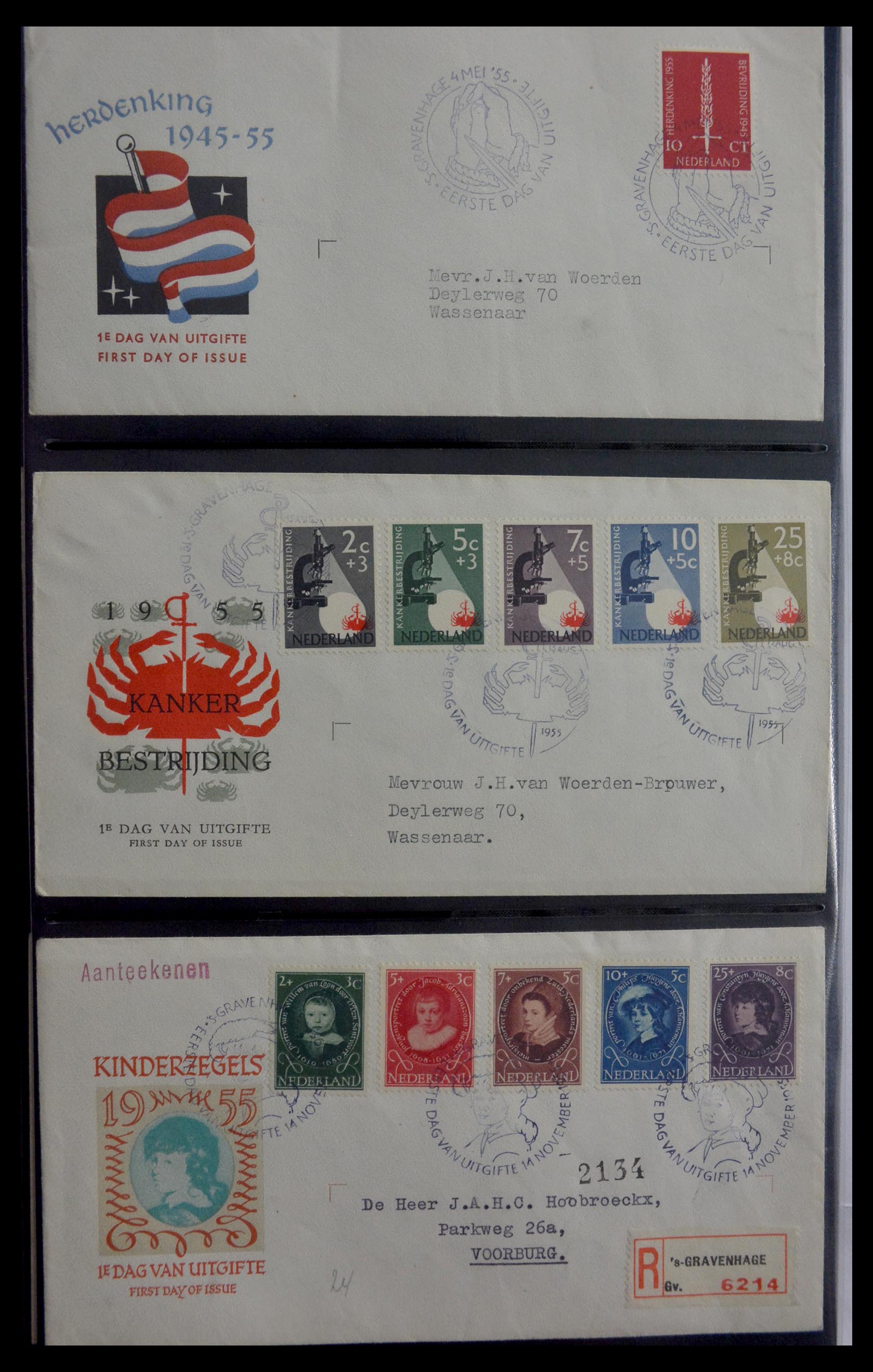 28947 007 - 28947 Netherlands FDC's 1950-1973.