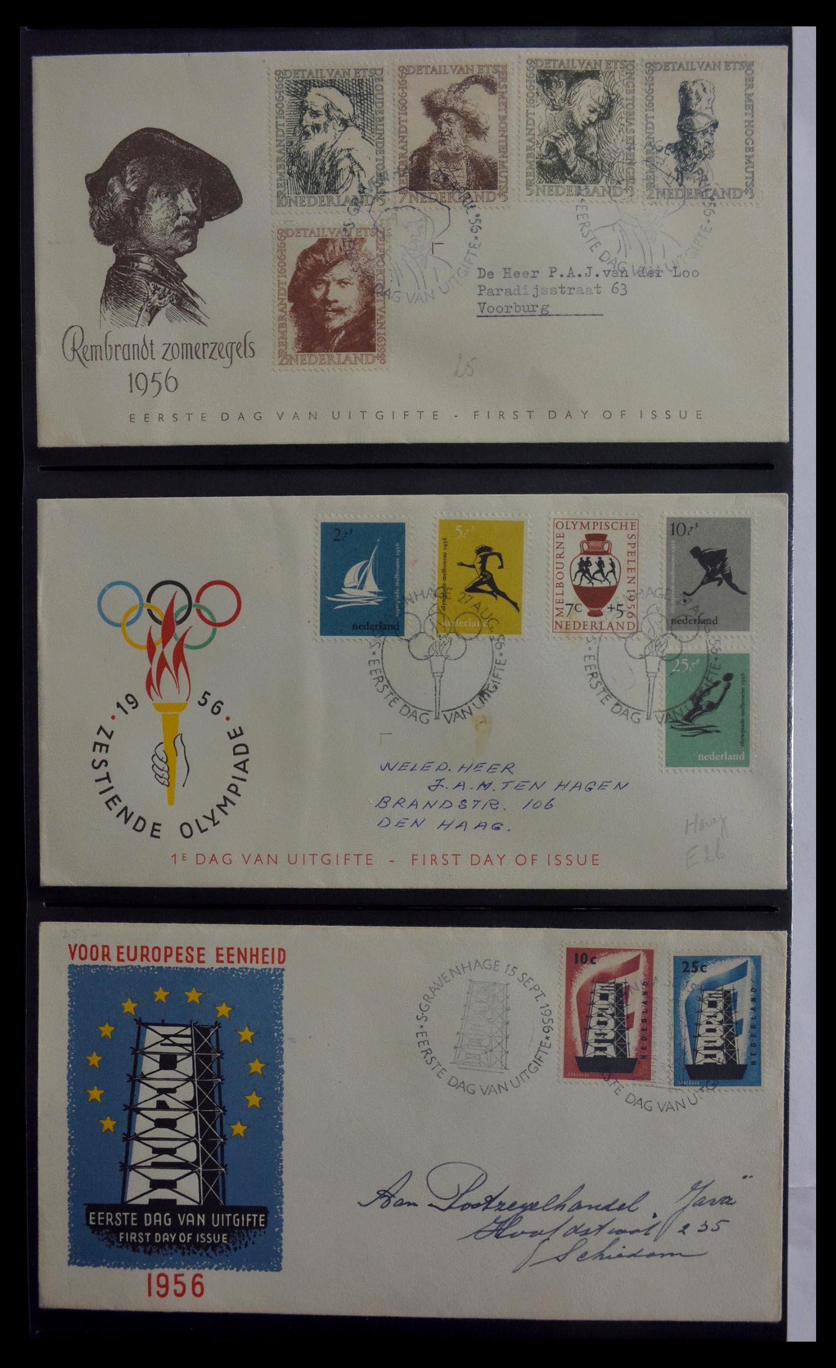 28947 008 - 28947 Netherlands FDC's 1950-1973.