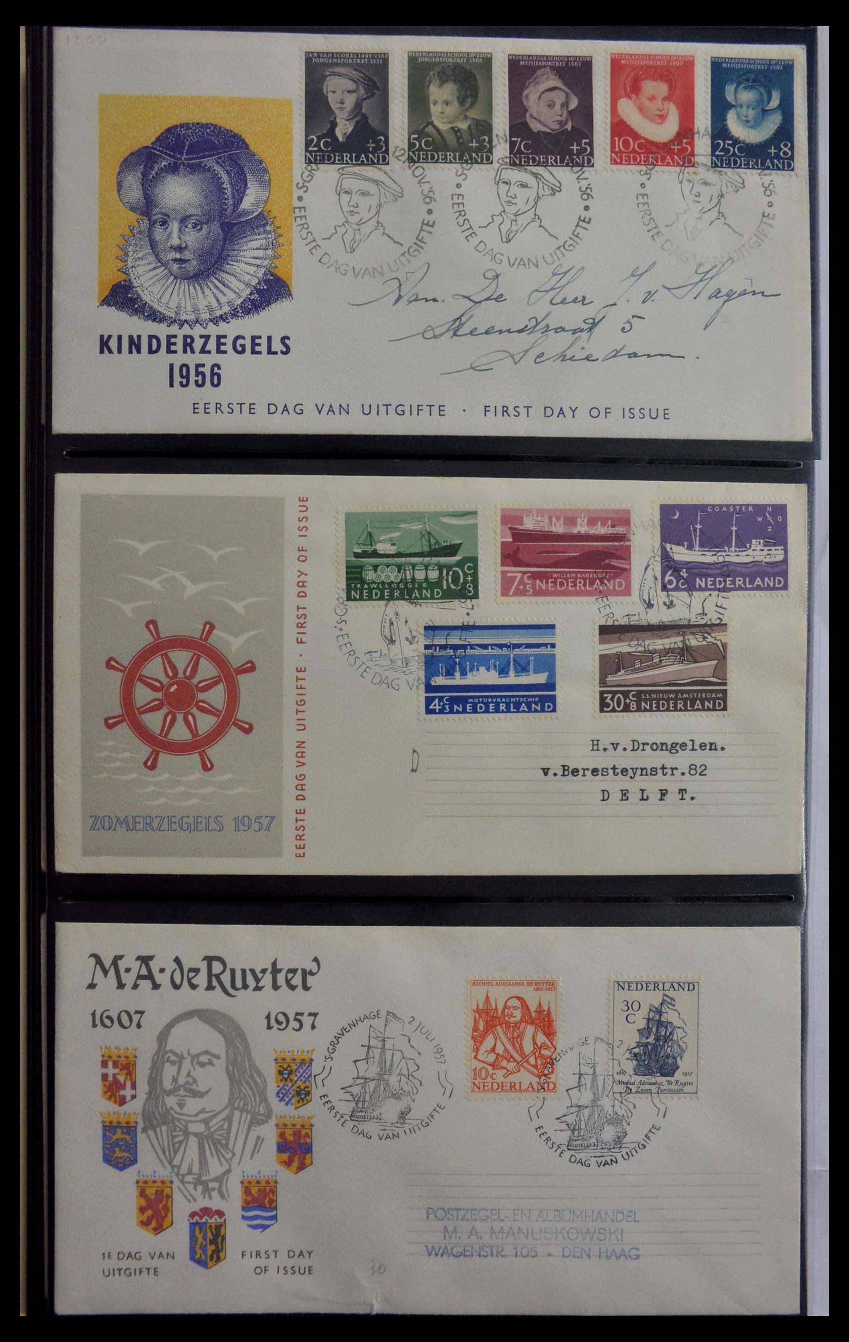 28947 009 - 28947 Netherlands FDC's 1950-1973.