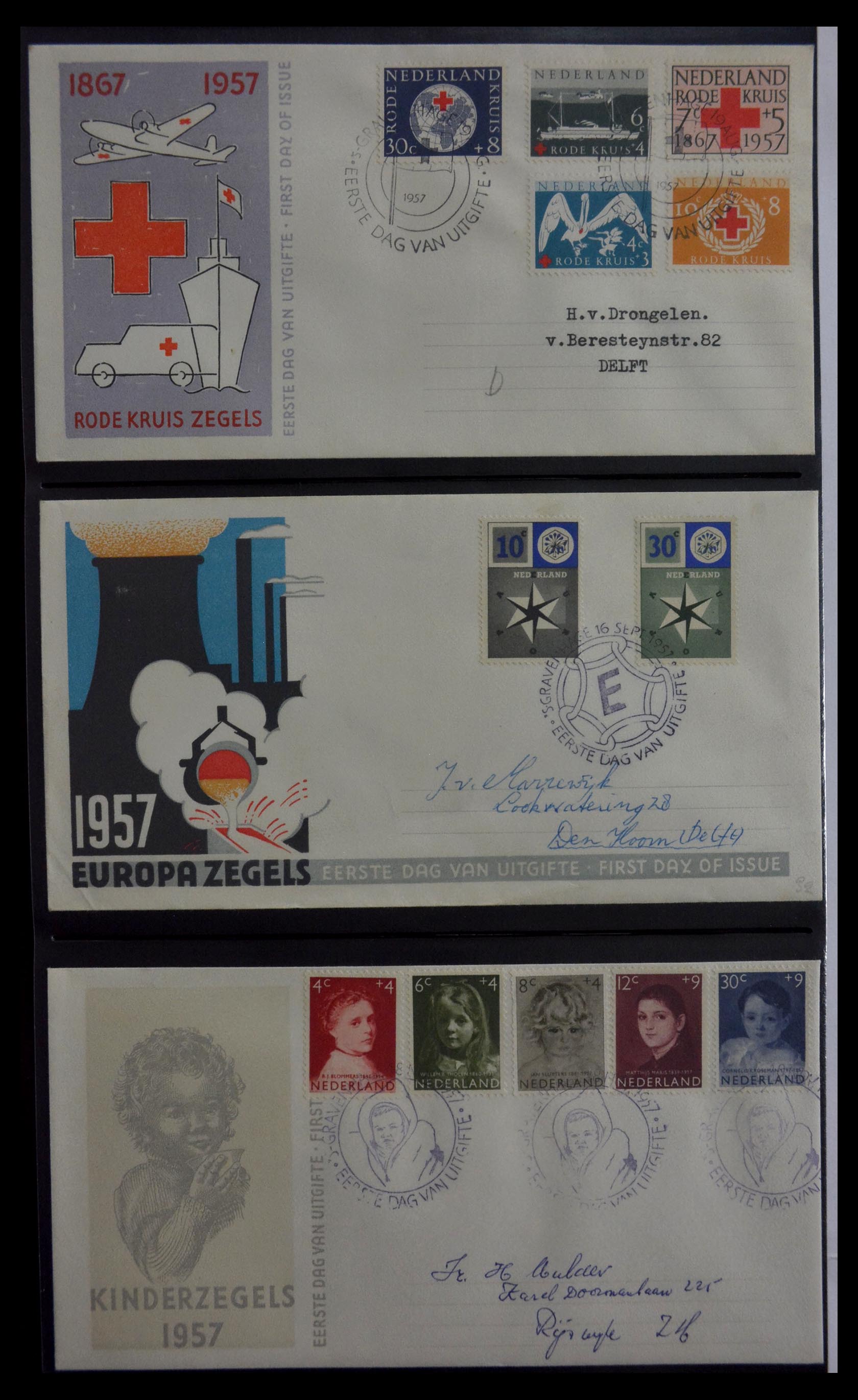 28947 010 - 28947 Netherlands FDC's 1950-1973.